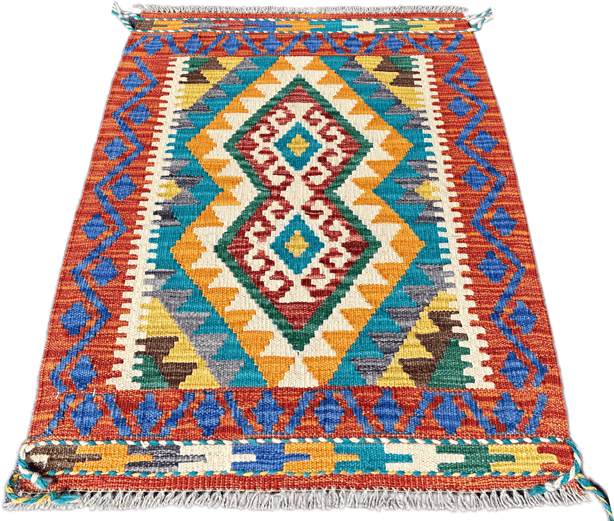 Chobi Kilim Rug - 86 cm x 63 cm