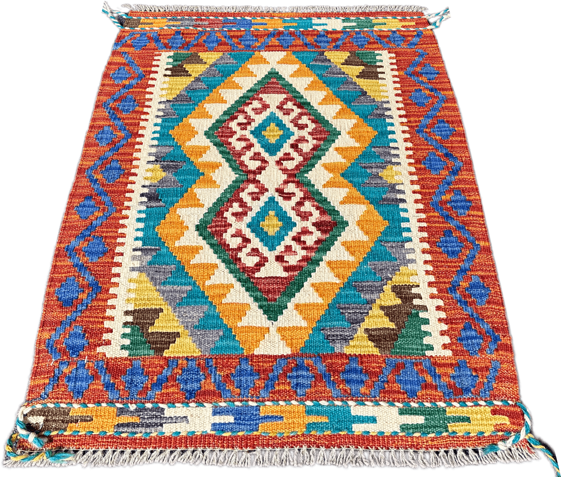 Chobi Kilim Rug - 86 cm x 63 cm