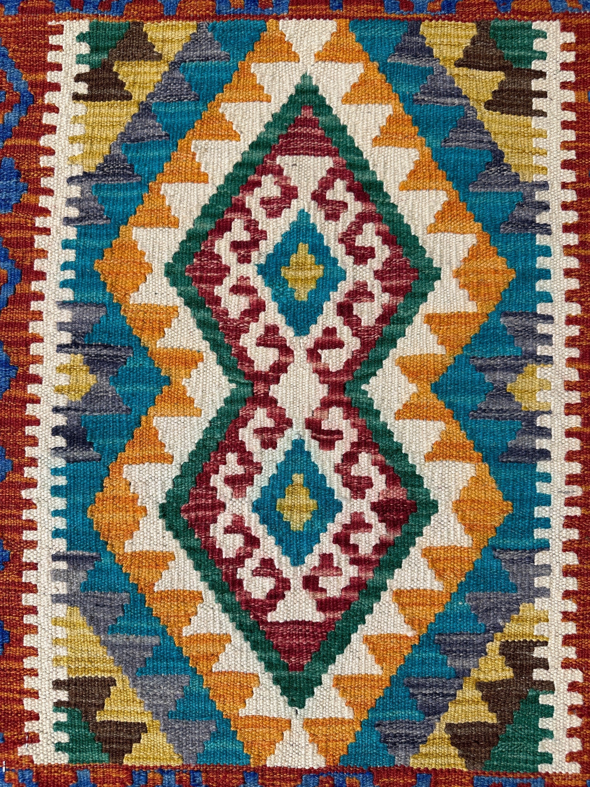 Chobi Kilim Rug - 86 cm x 63 cm