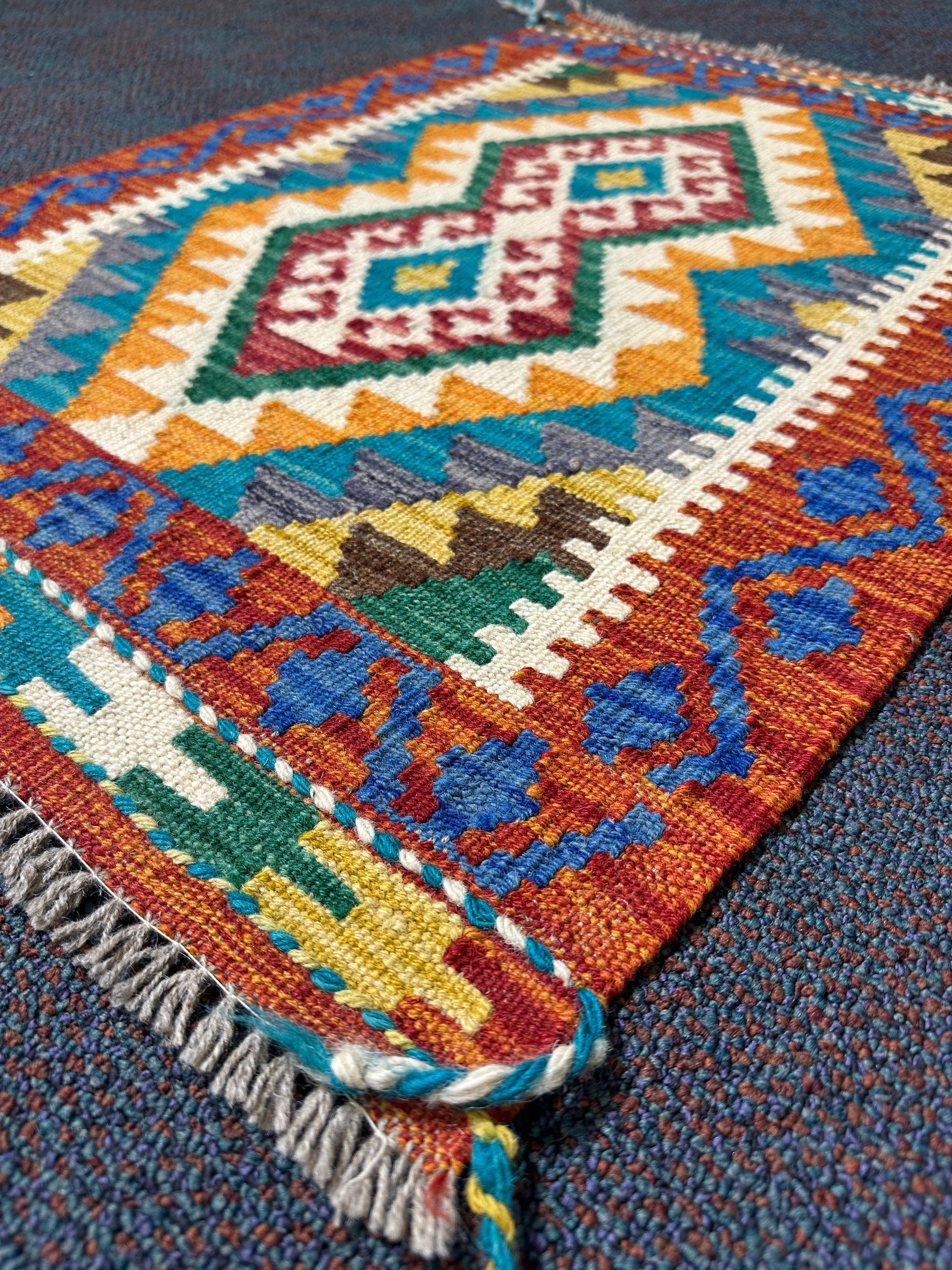 Chobi Kilim Rug - 86 cm x 63 cm