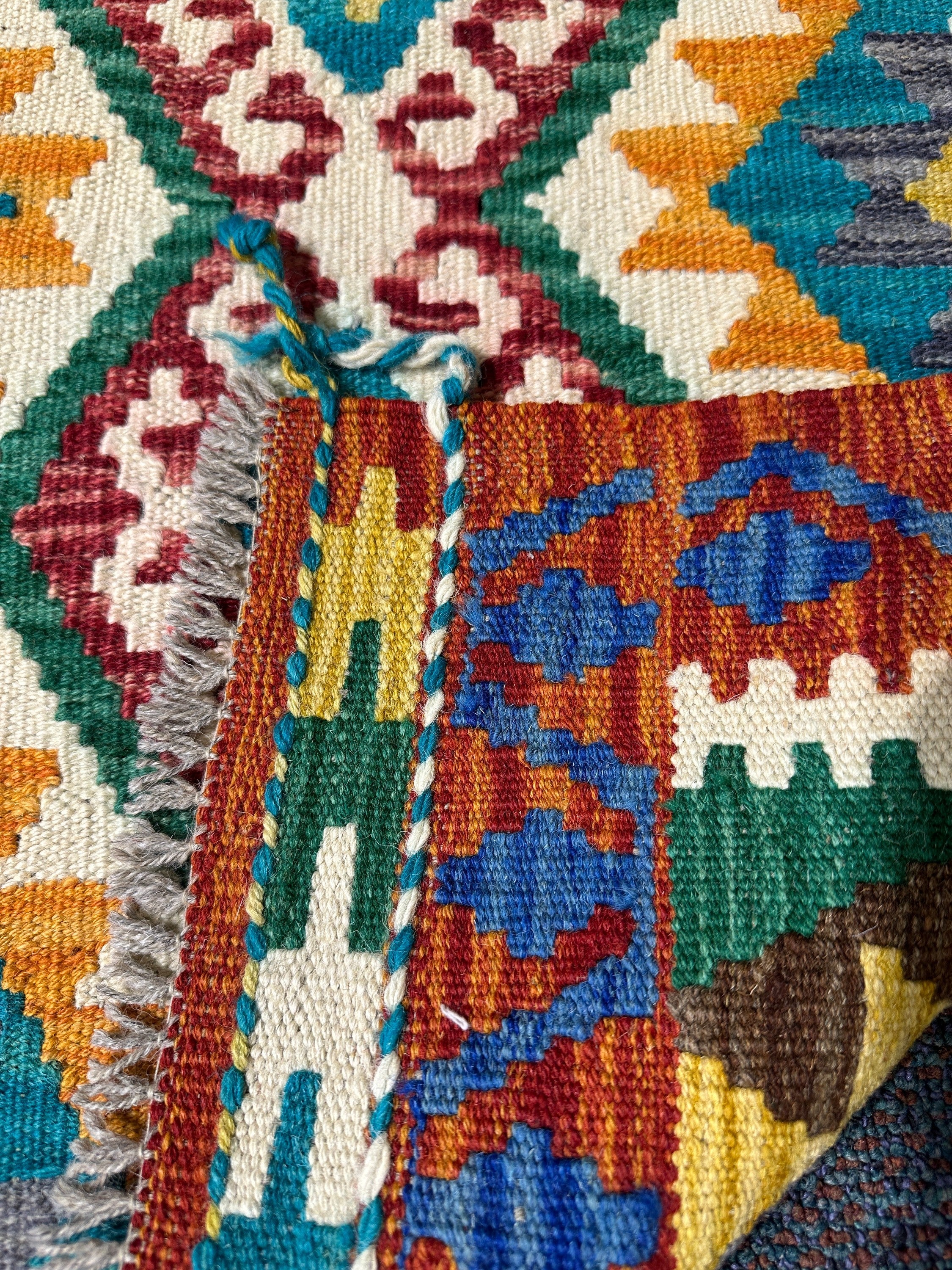 Chobi Kilim Rug - 86 cm x 63 cm