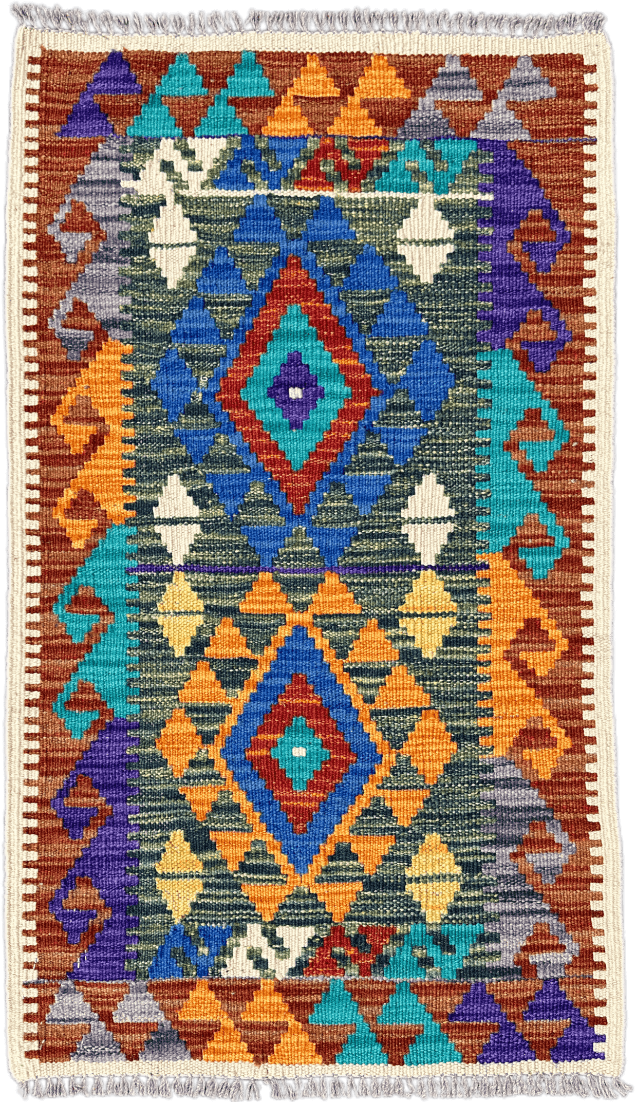 Chobi Kilim Rug - 97 cm x 56 cm