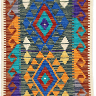 Chobi Kilim Rug - 97 cm x 56 cm