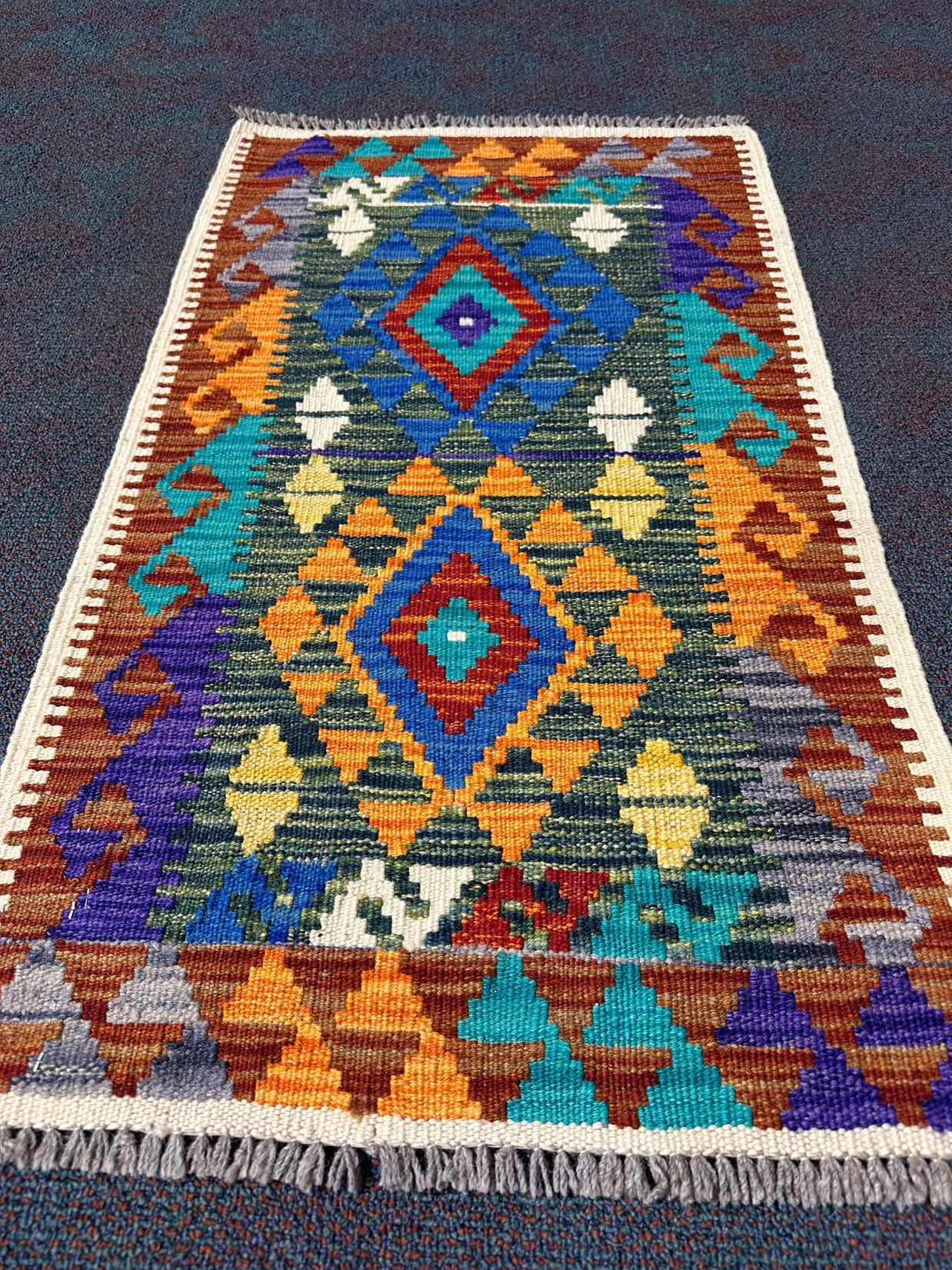 Chobi Kilim Rug - 97 cm x 56 cm