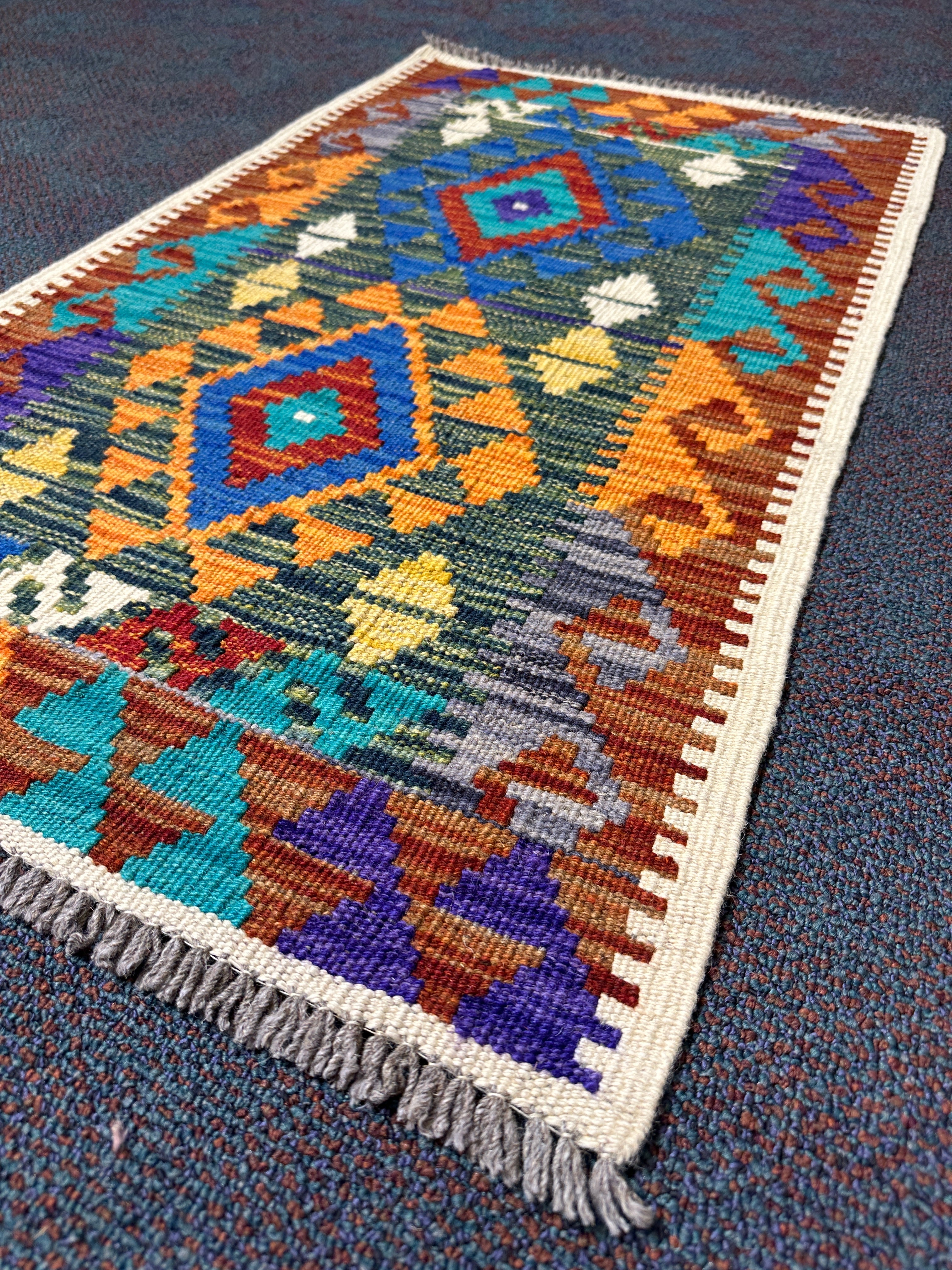 Chobi Kilim Rug - 97 cm x 56 cm