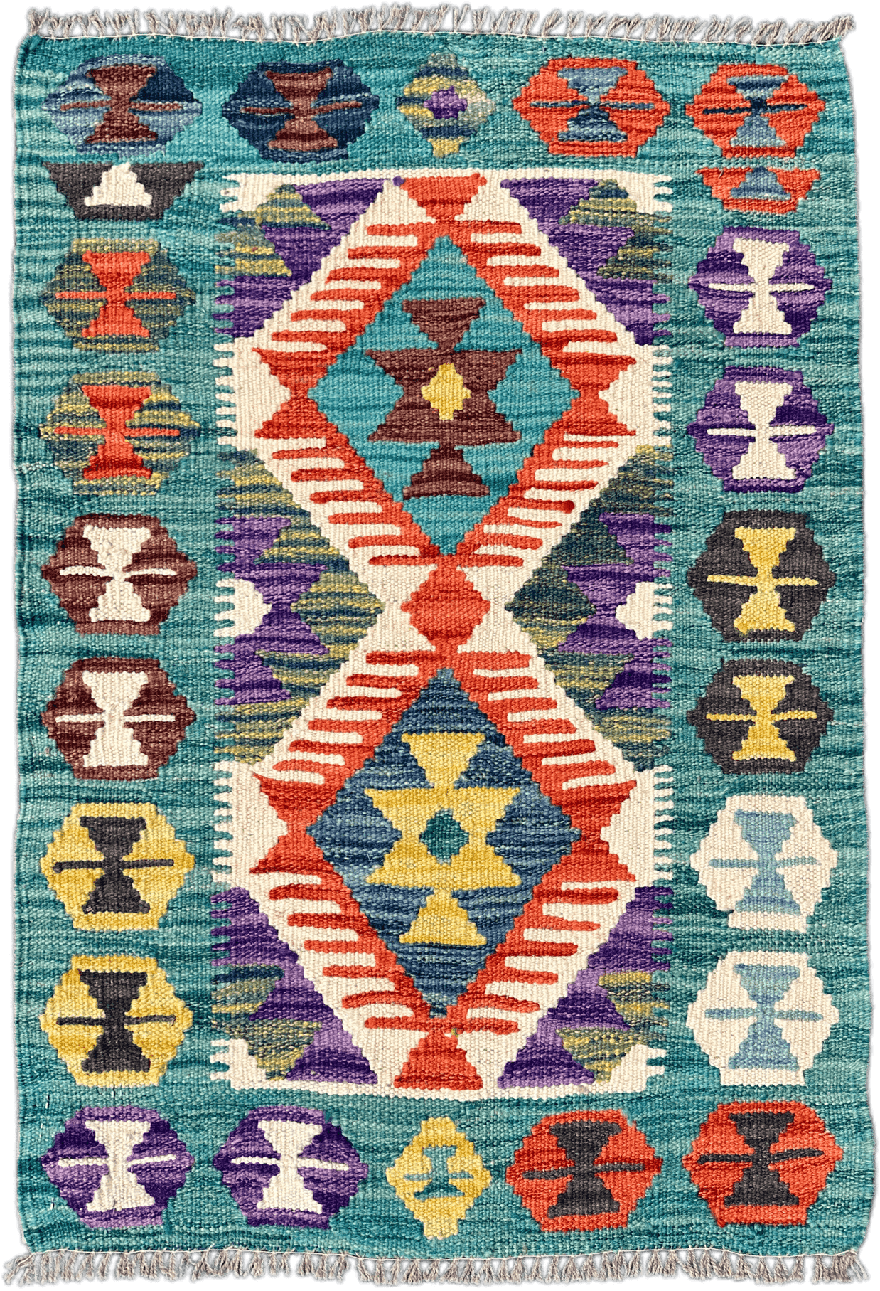 Chobi Kilim Rug - 90 cm x 62 cm