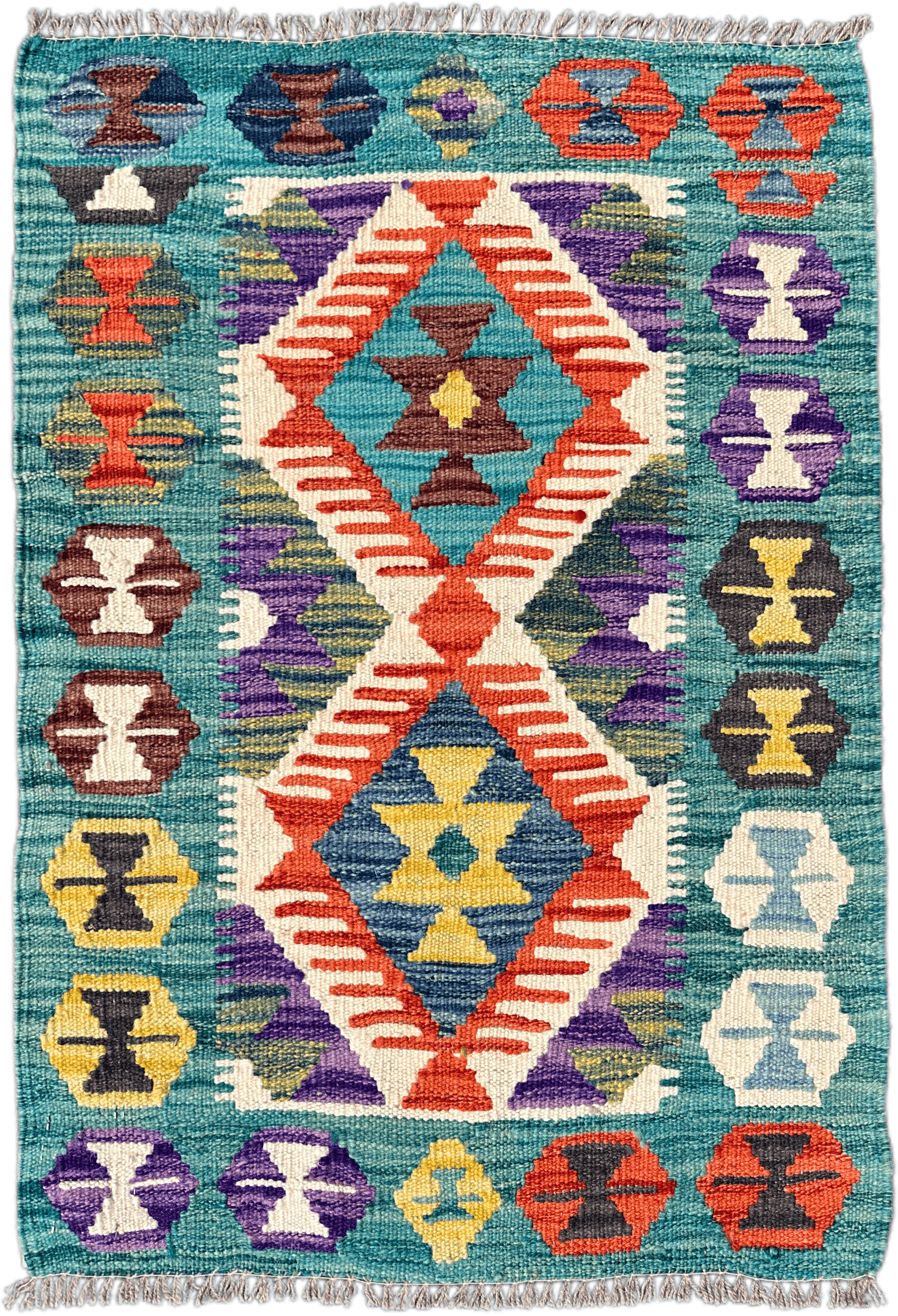 Chobi Kilim Rug - 90 cm x 62 cm