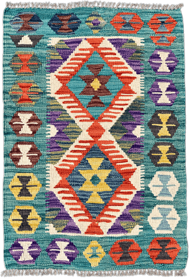 Chobi Kilim Rug - 90 cm x 62 cm