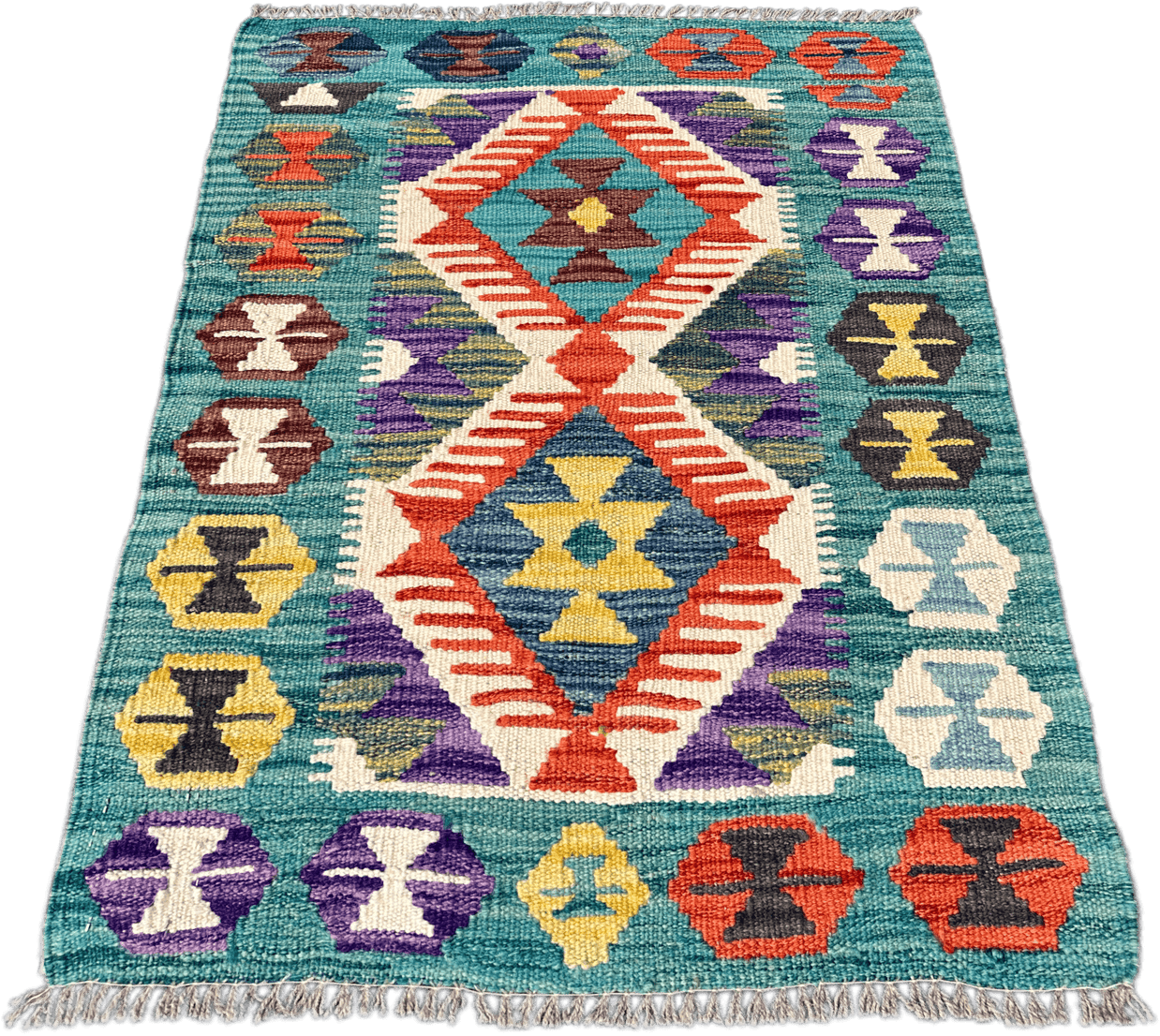 Chobi Kilim Rug - 90 cm x 62 cm