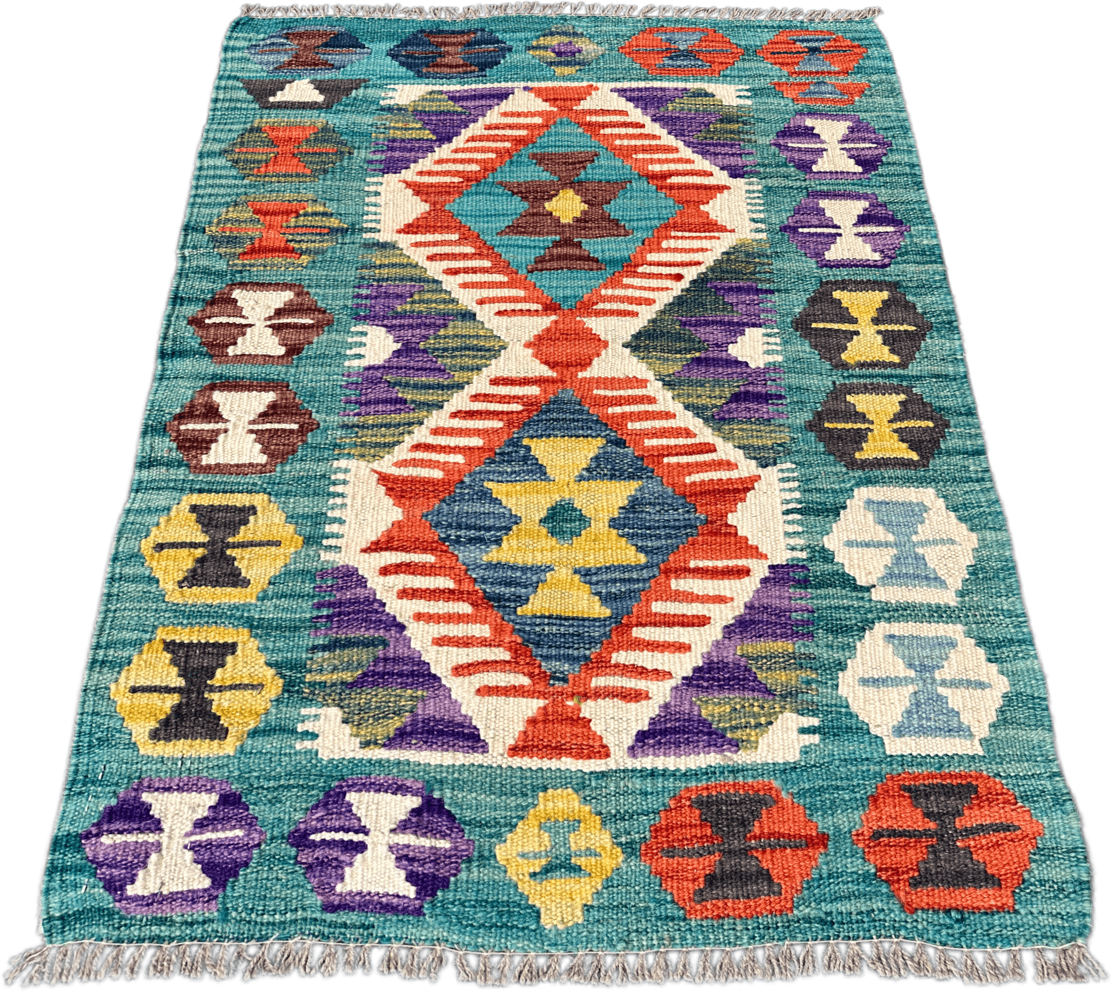 Chobi Kilim Rug - 90 cm x 62 cm