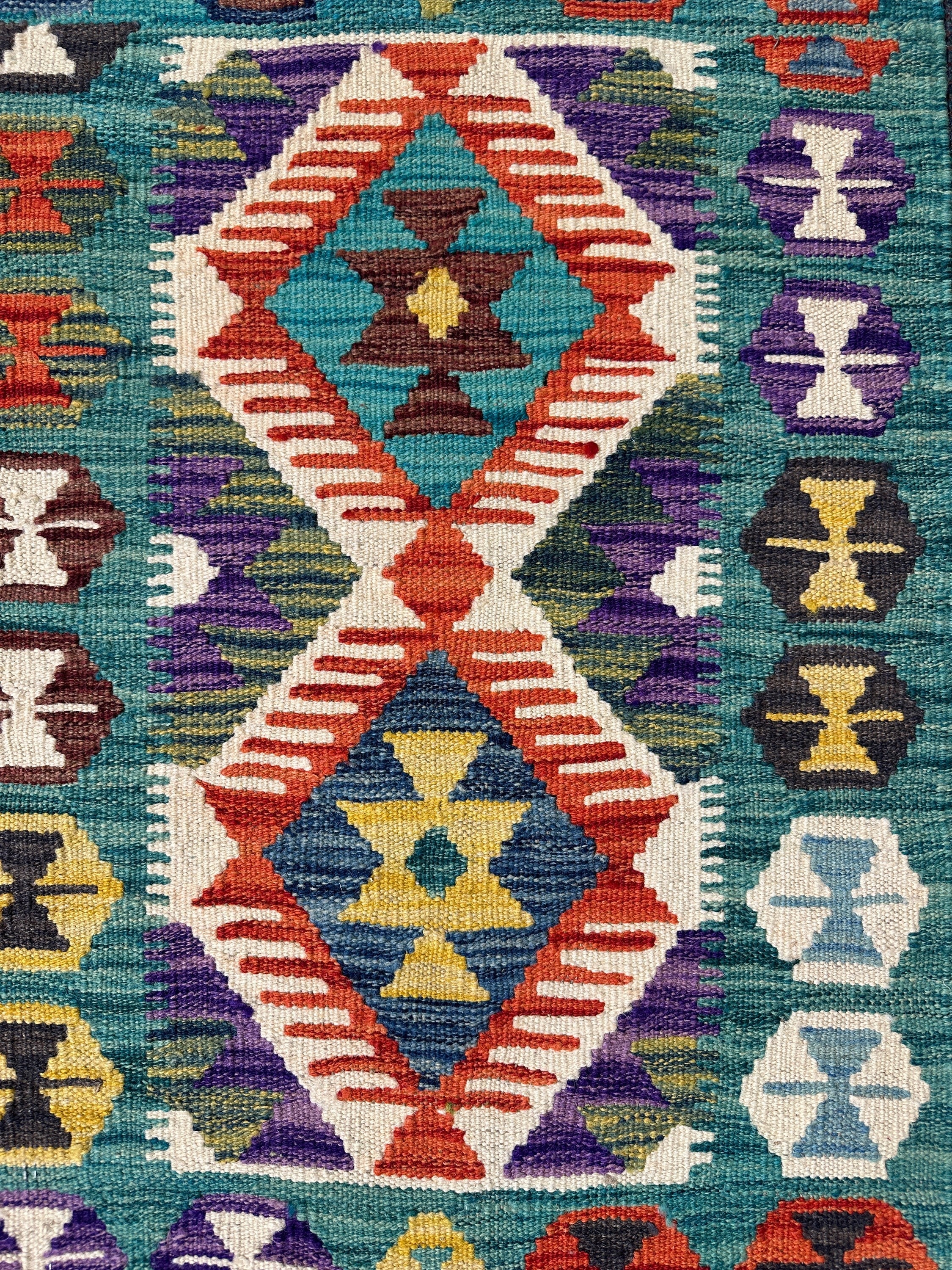 Chobi Kilim Rug - 90 cm x 62 cm