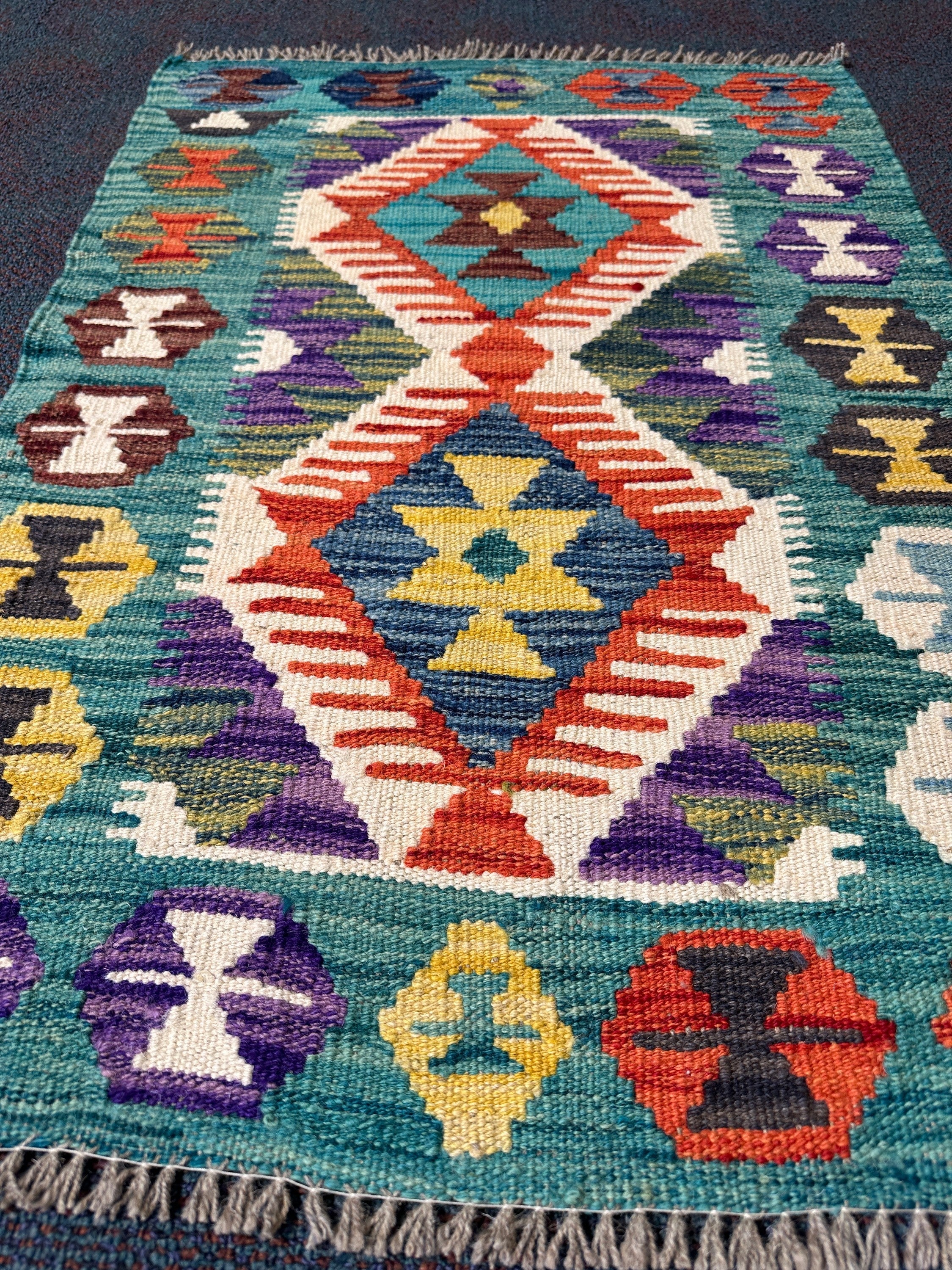 Chobi Kilim Rug - 90 cm x 62 cm