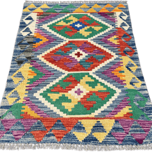 Chobi Kilim Rug - 89 cm x 63 cm