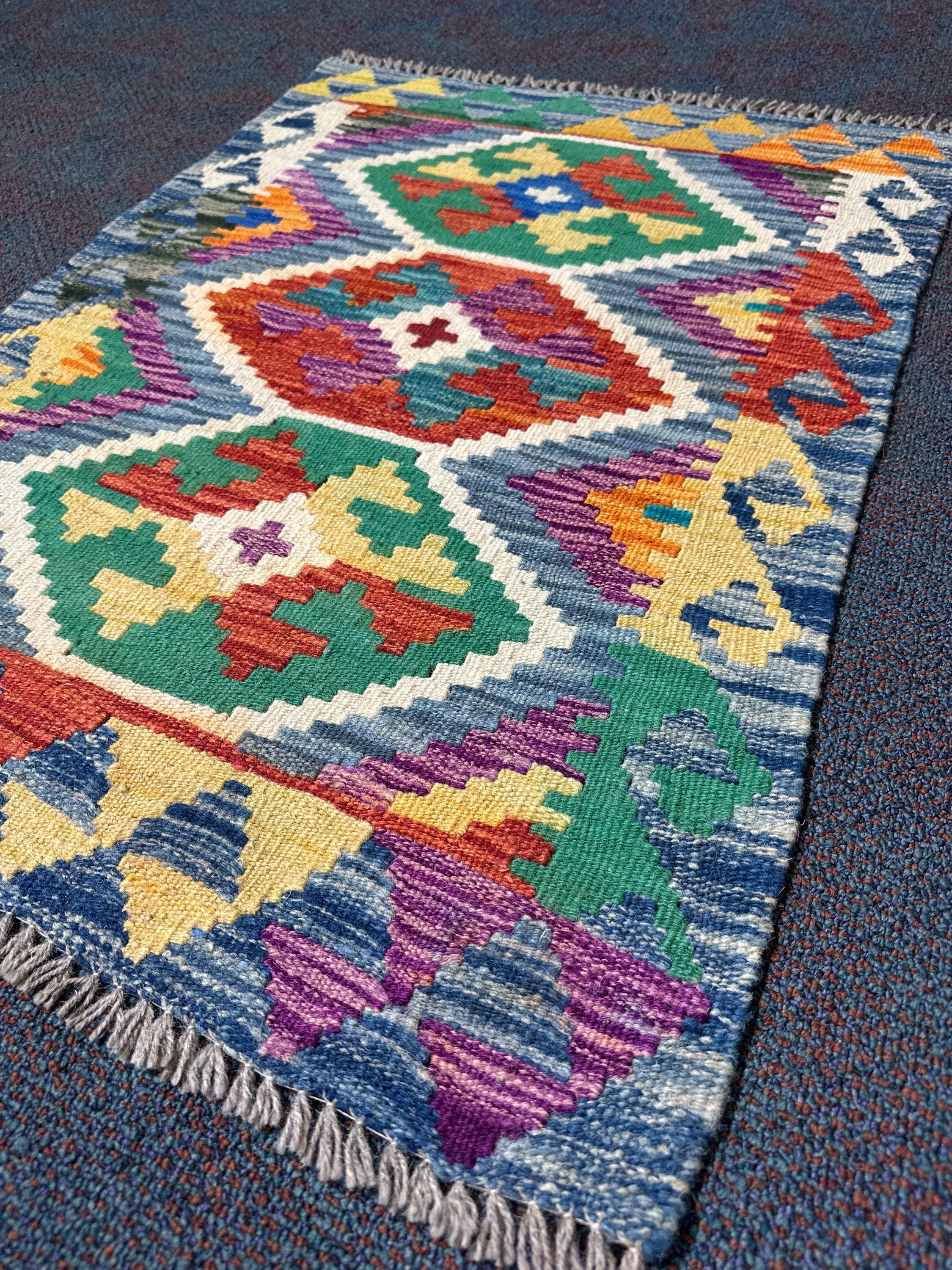 Chobi Kilim Rug - 89 cm x 63 cm