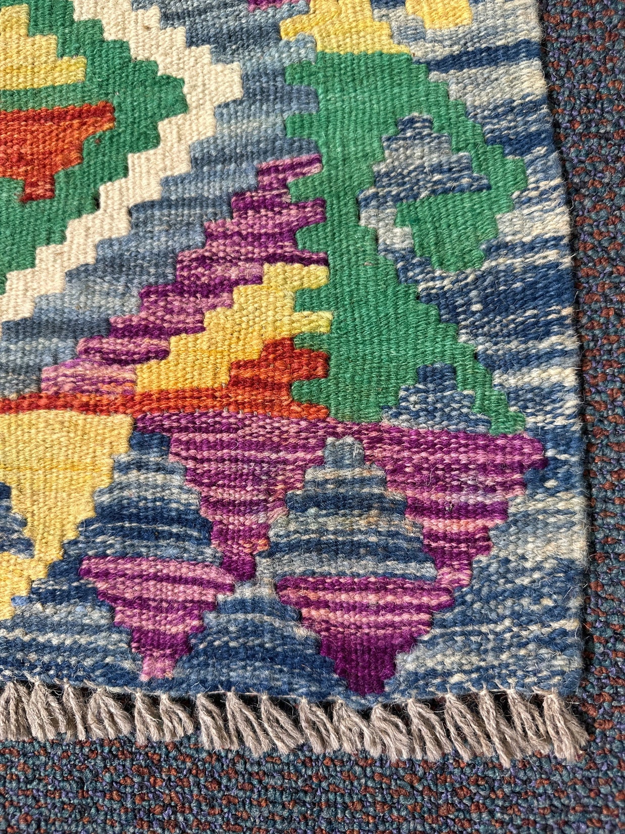 Chobi Kilim Rug - 89 cm x 63 cm