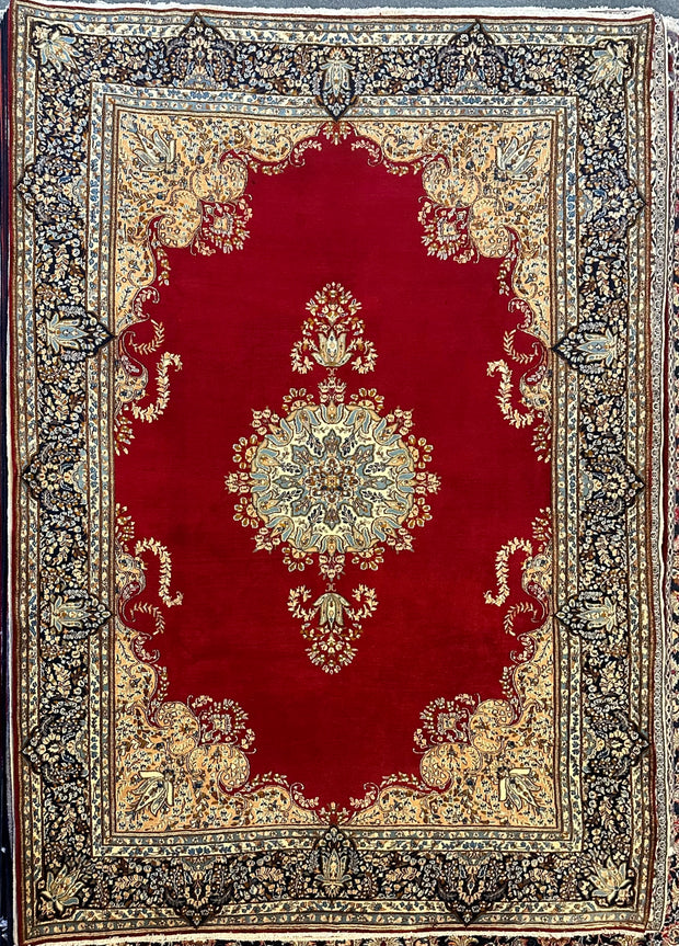 Persian Kerman Pure Wool Pile Hand Knotted Rug from Iran 347cm x 238cm