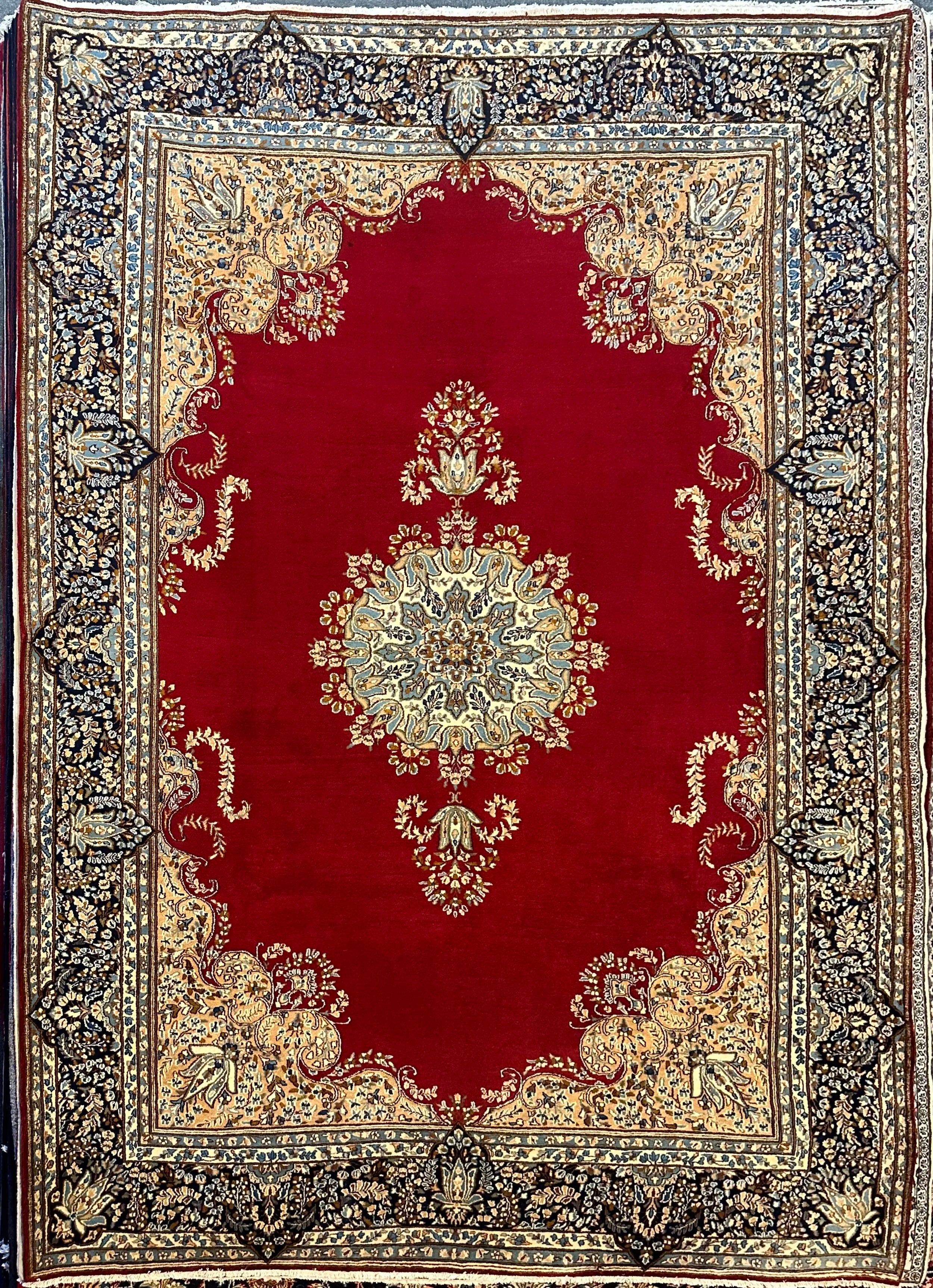Persian Kerman Pure Wool Pile Hand Knotted Rug from Iran 347cm x 238cm