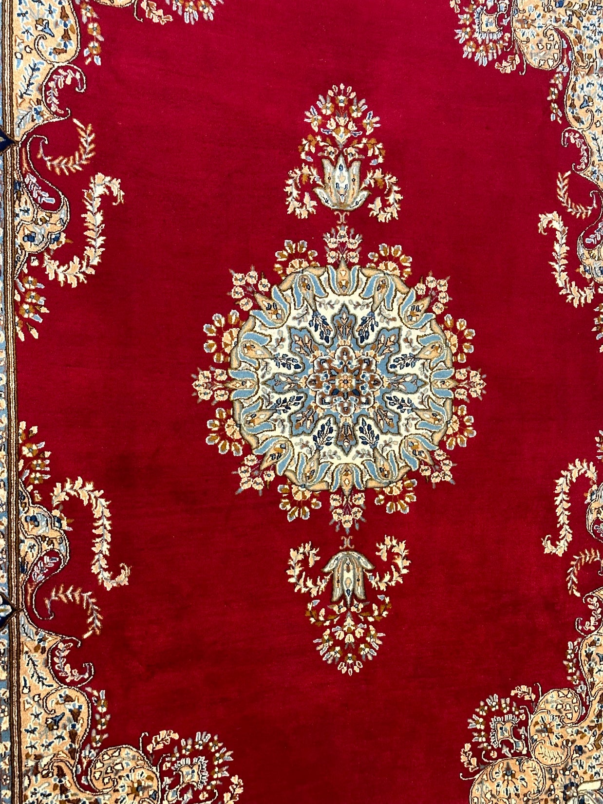 Persian Kerman Pure Wool Pile Hand Knotted Rug from Iran 347cm x 238cm