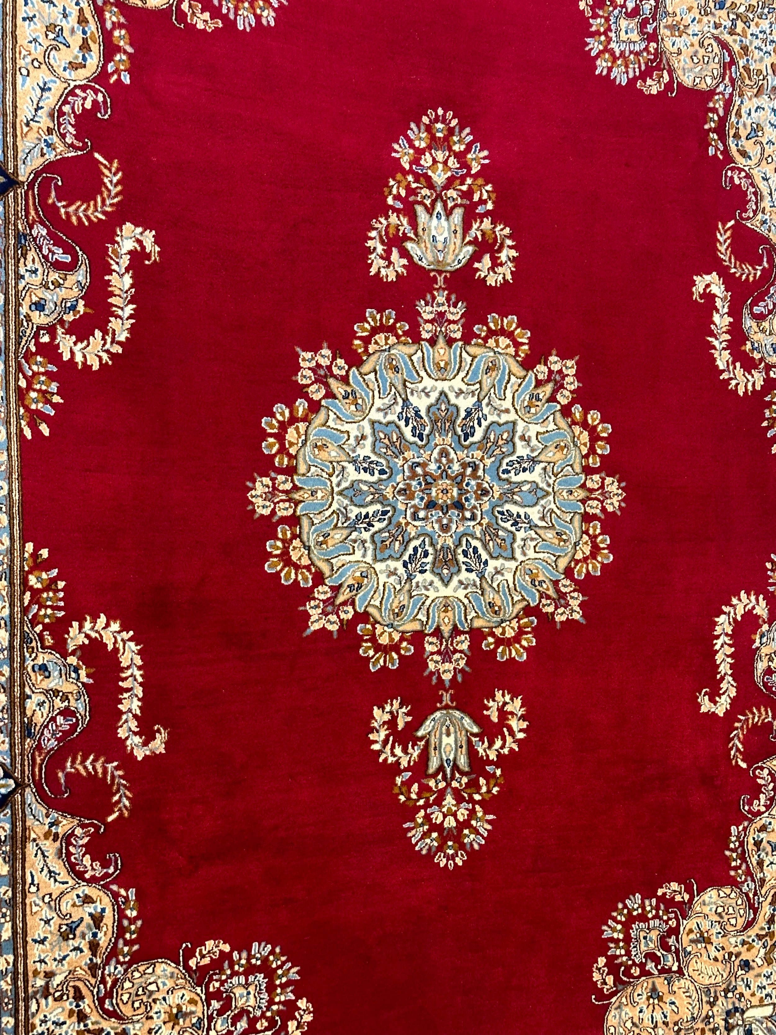 Persian Kerman Pure Wool Pile Hand Knotted Rug from Iran 347cm x 238cm