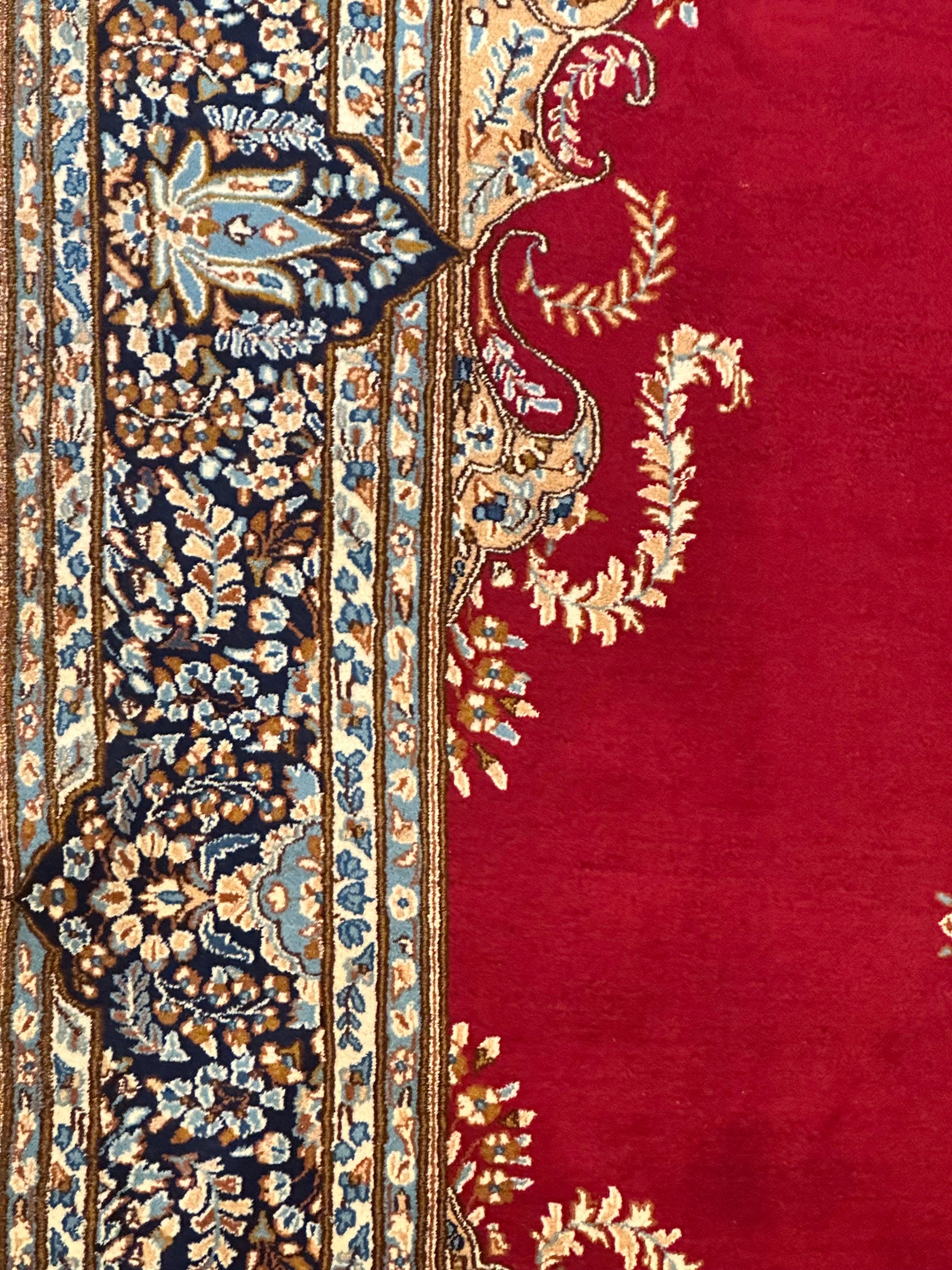 Persian Kerman Pure Wool Pile Hand Knotted Rug from Iran 347cm x 238cm