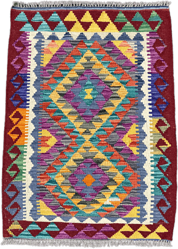 Chobi Kilim Rug - 96 cm x 70 cm