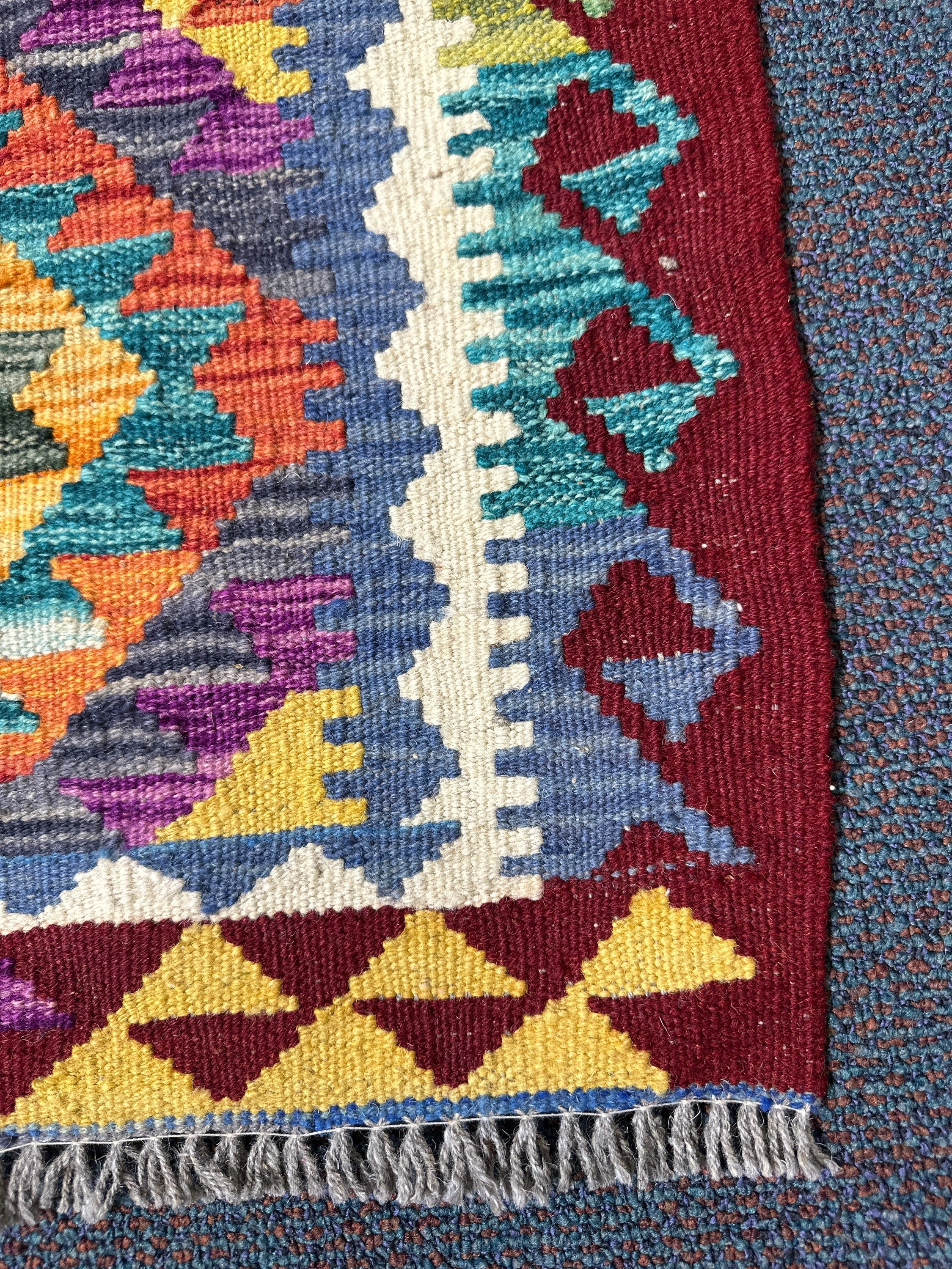 Chobi Kilim Rug - 96 cm x 70 cm