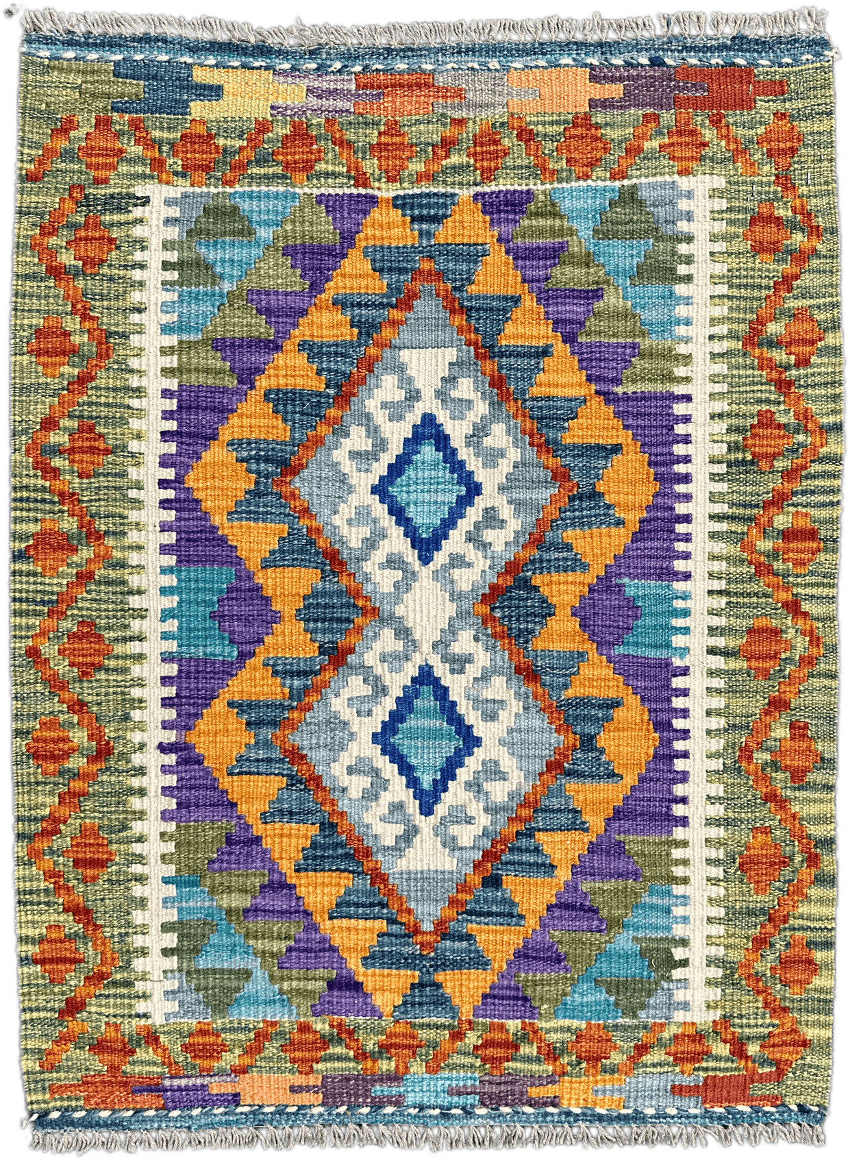 Chobi Kilim Rug - 89 cm x 68 cm