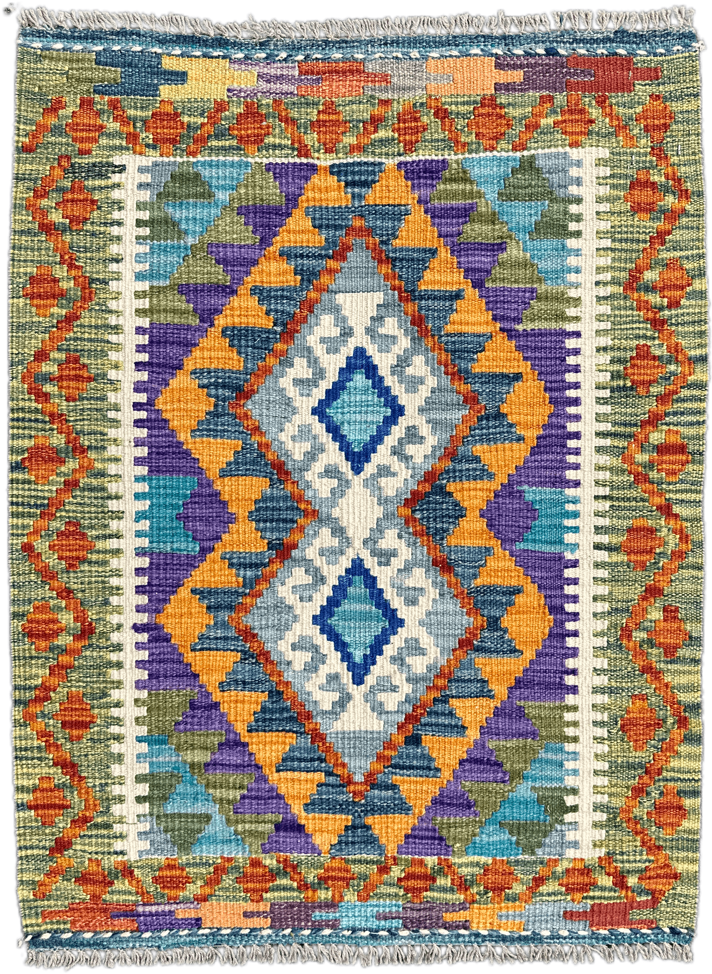 Chobi Kilim Rug - 89 cm x 68 cm