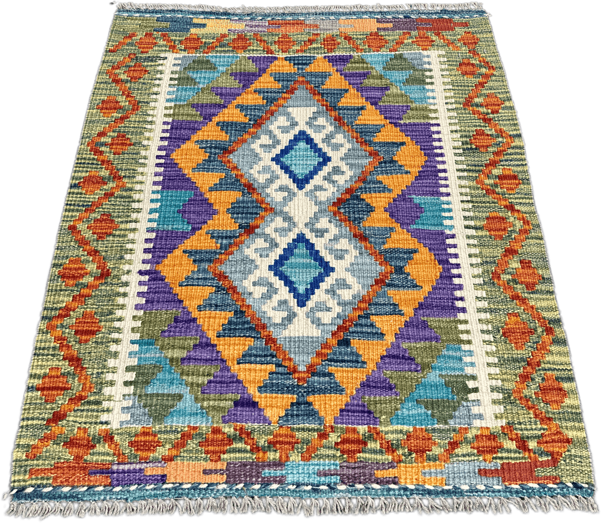 Chobi Kilim Rug - 89 cm x 68 cm