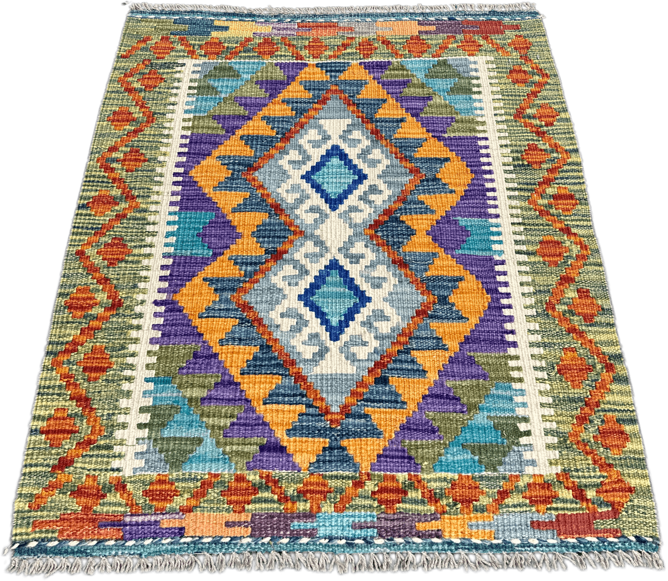 Chobi Kilim Rug - 89 cm x 68 cm