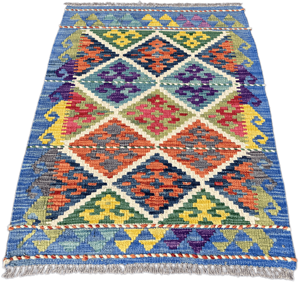 Chobi Kilim Rug - 84 cm x 60 cm