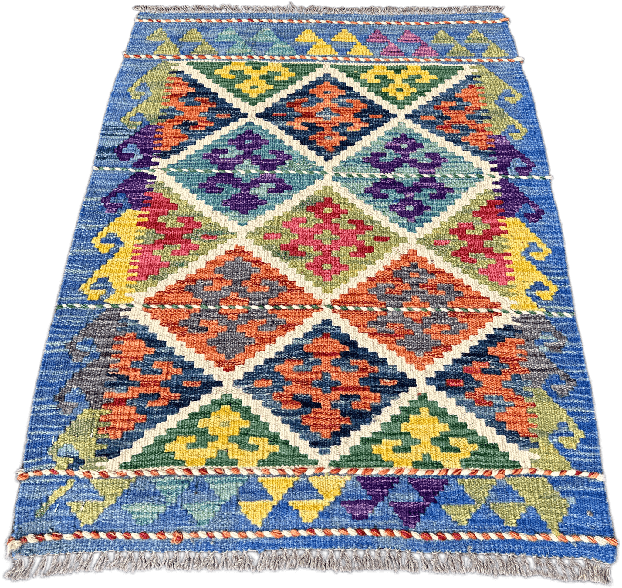 Chobi Kilim Rug - 84 cm x 60 cm