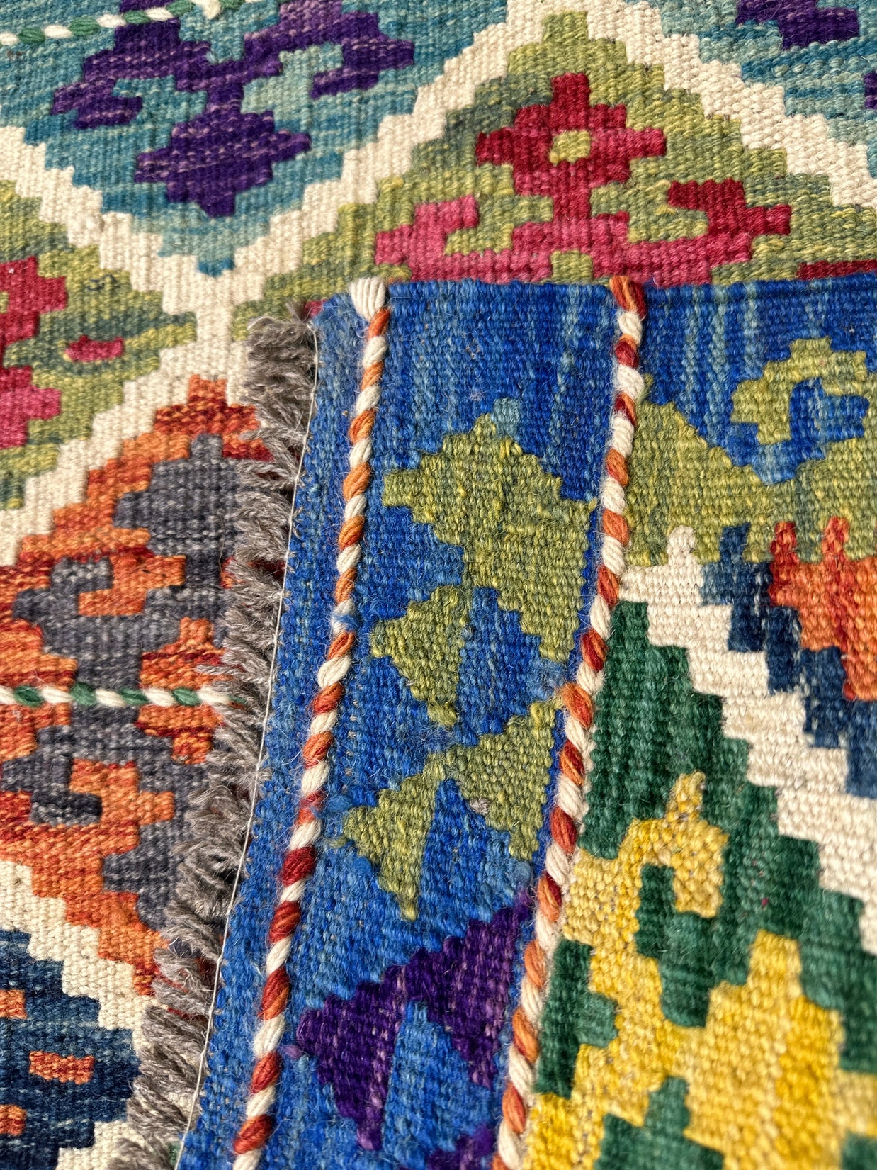 Chobi Kilim Rug - 84 cm x 60 cm