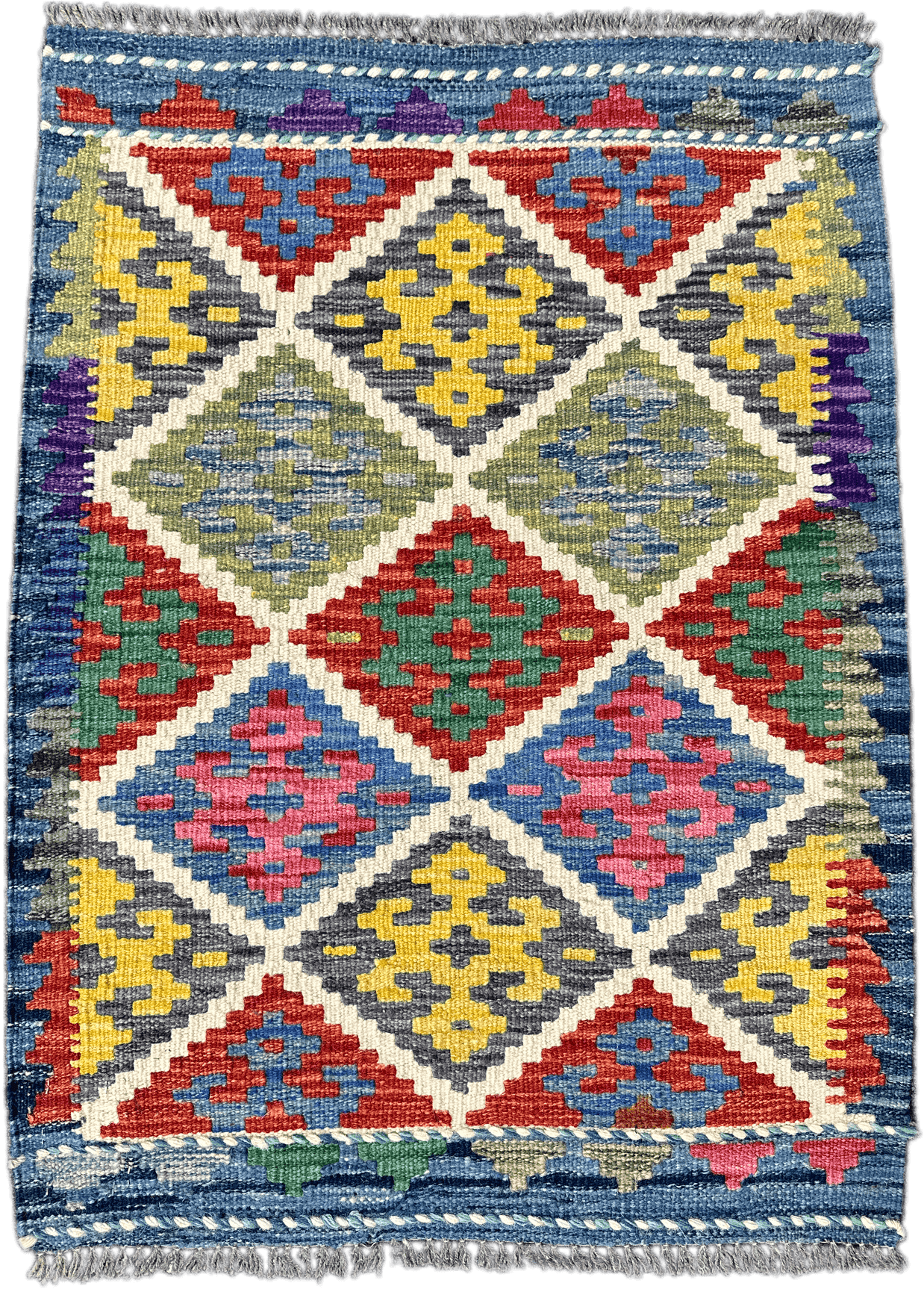 Chobi Kilim Rug - 84 cm x 63 cm