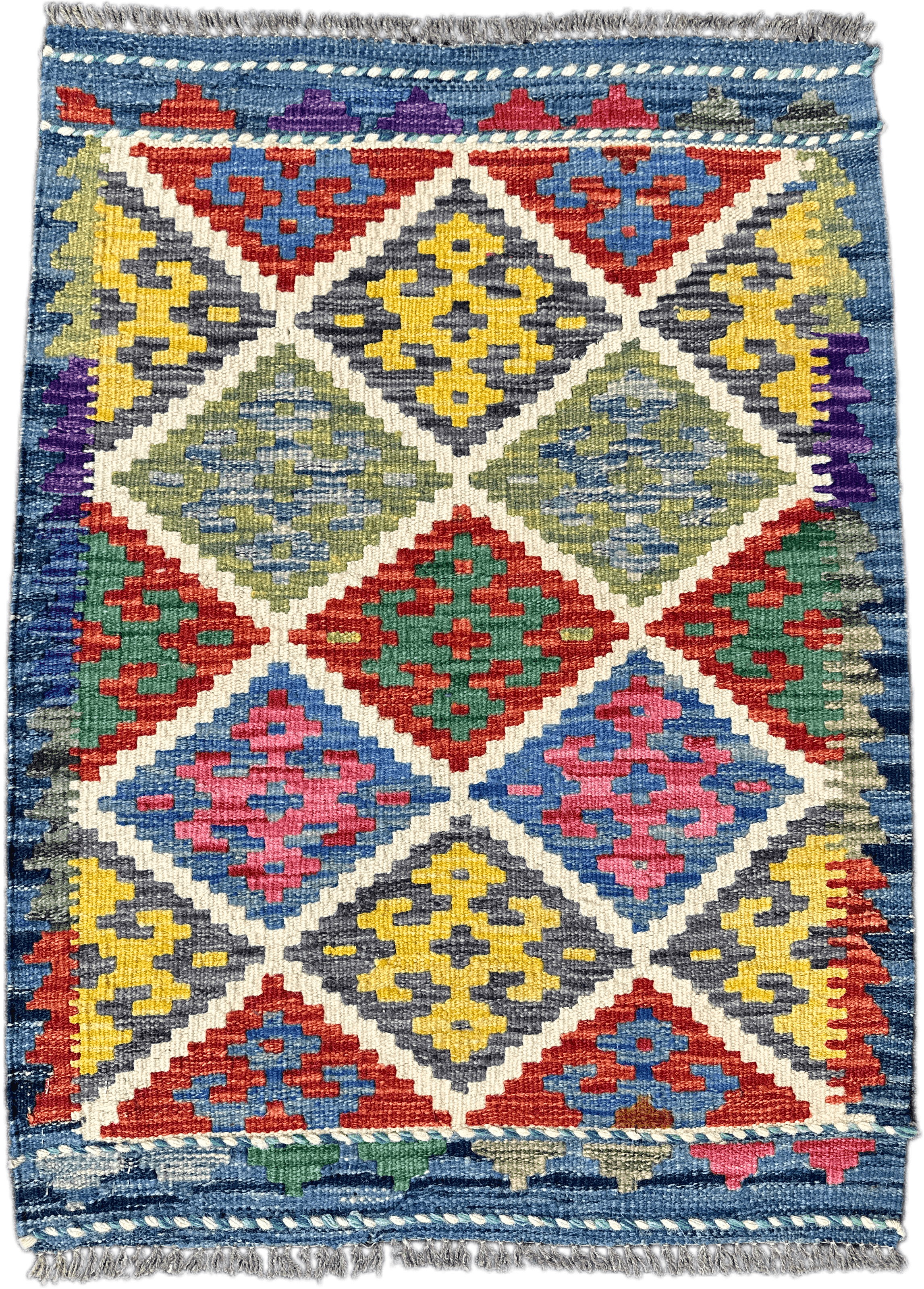 Chobi Kilim Rug - 84 cm x 63 cm