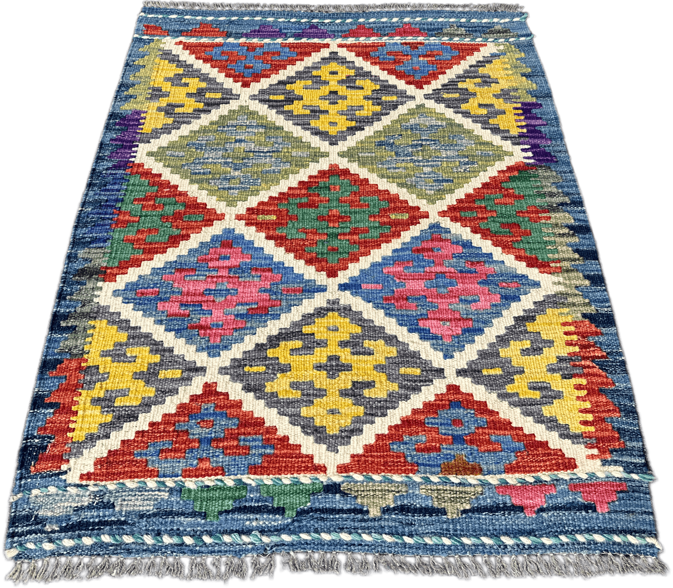 Chobi Kilim Rug - 84 cm x 63 cm