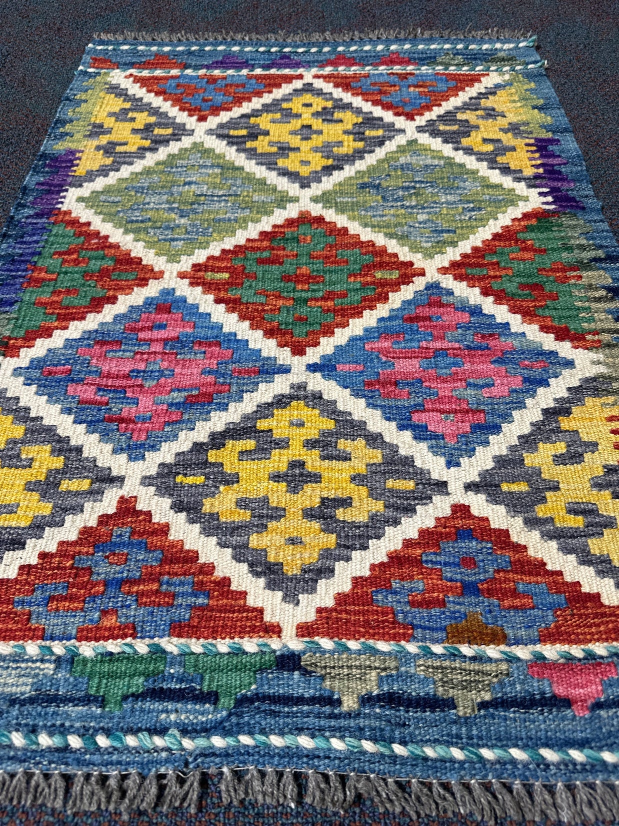 Chobi Kilim Rug - 84 cm x 63 cm