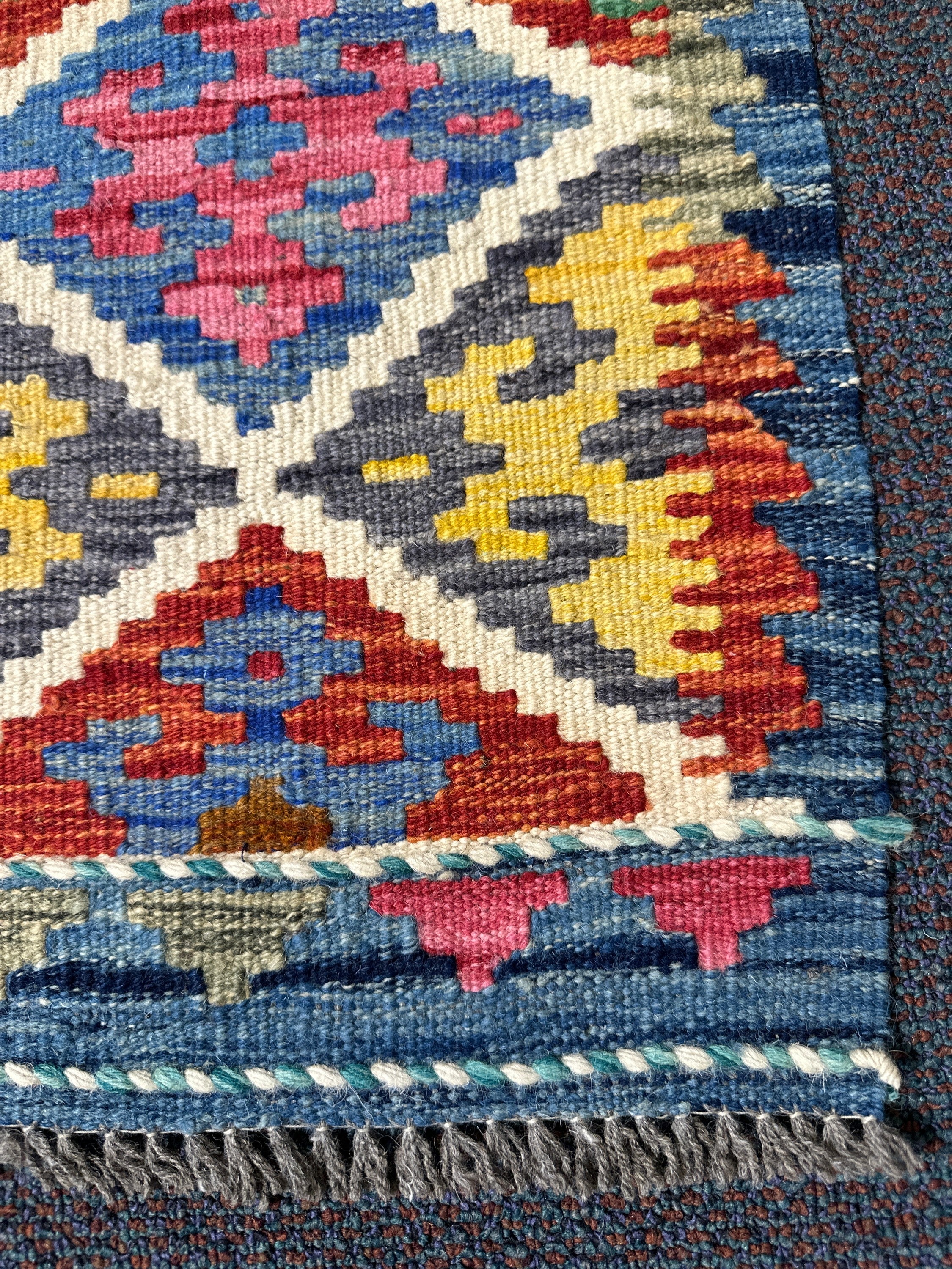 Chobi Kilim Rug - 84 cm x 63 cm