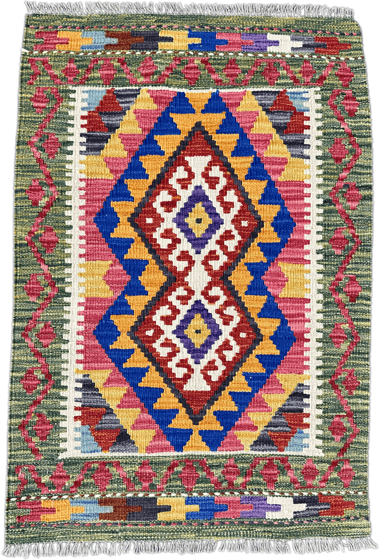 Chobi Kilim Rug - 92 cm x 61 cm