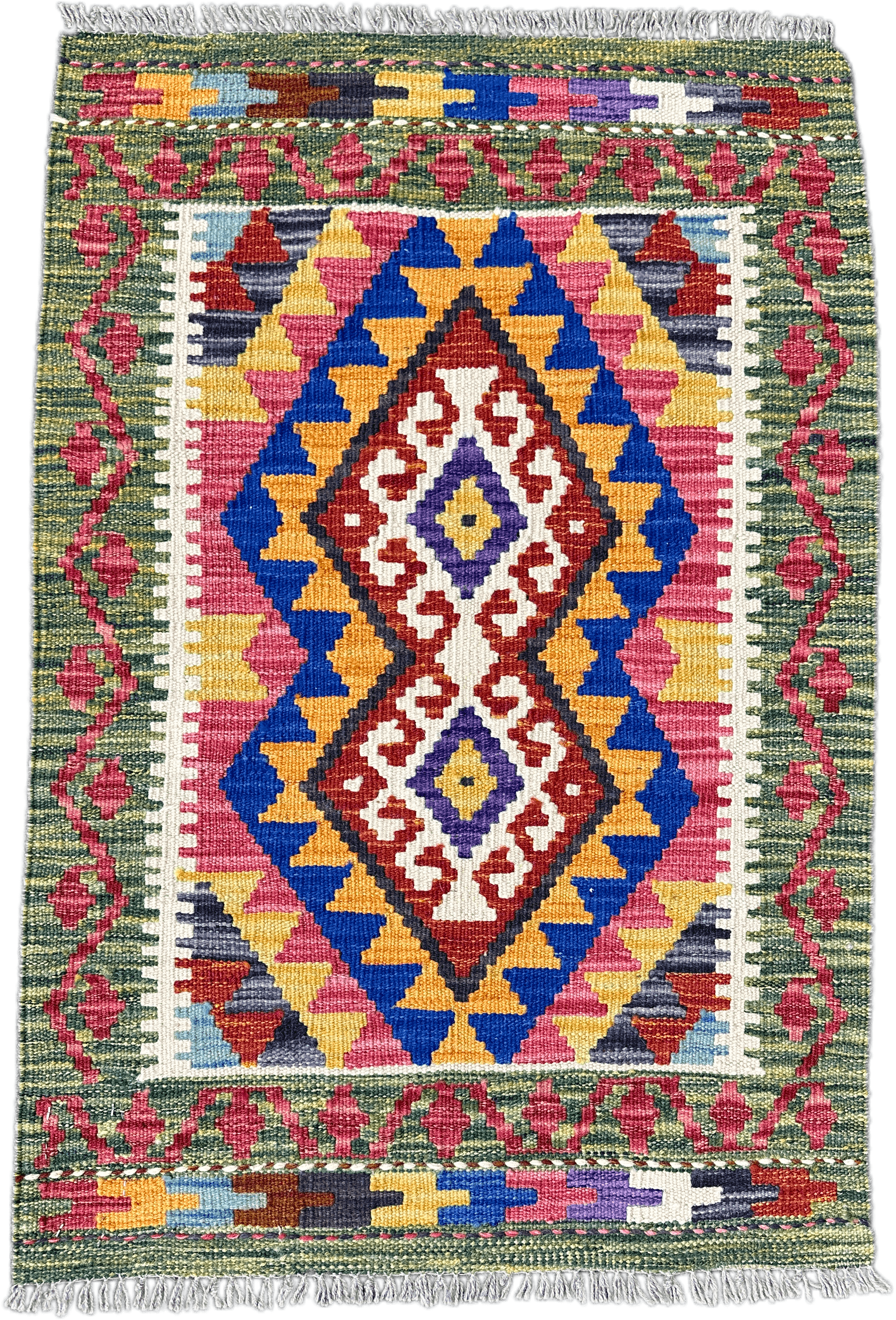 Chobi Kilim Rug - 92 cm x 61 cm