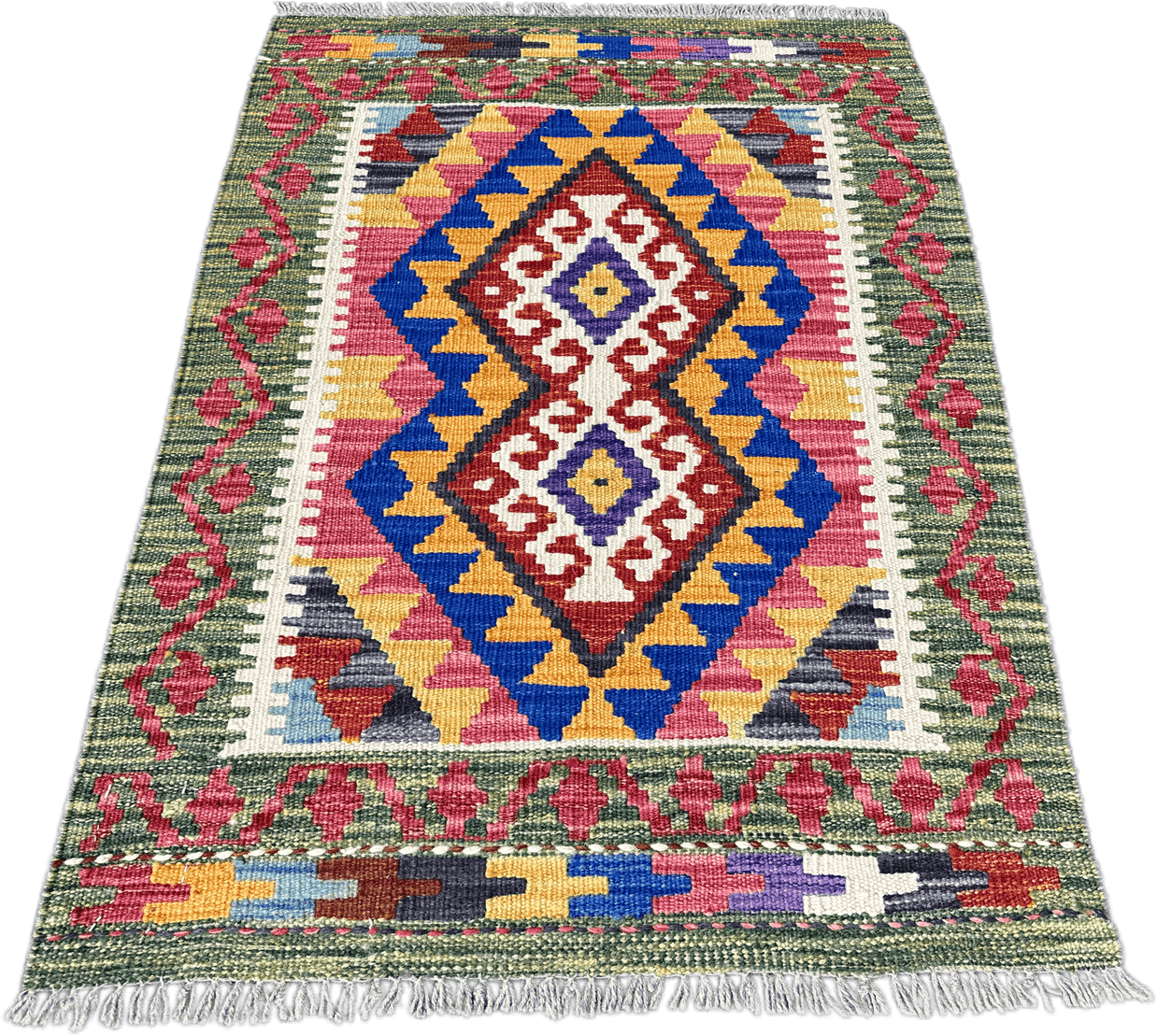 Chobi Kilim Rug - 92 cm x 61 cm