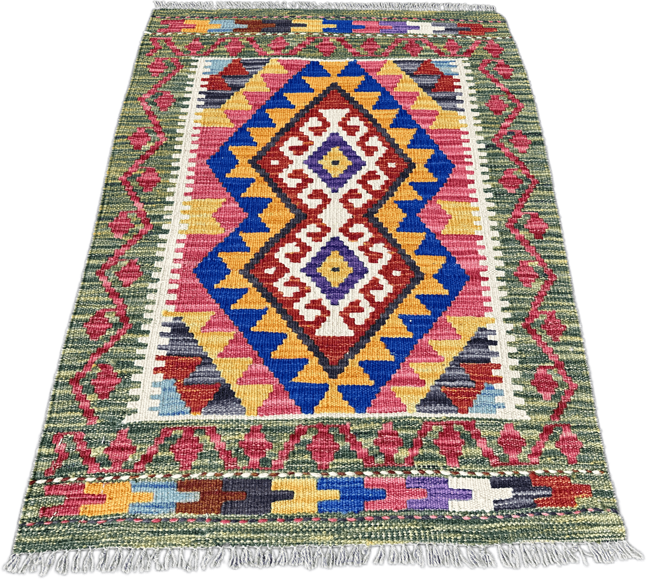 Chobi Kilim Rug - 92 cm x 61 cm