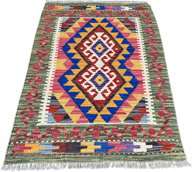 Chobi Kilim Rug - 92 cm x 61 cm