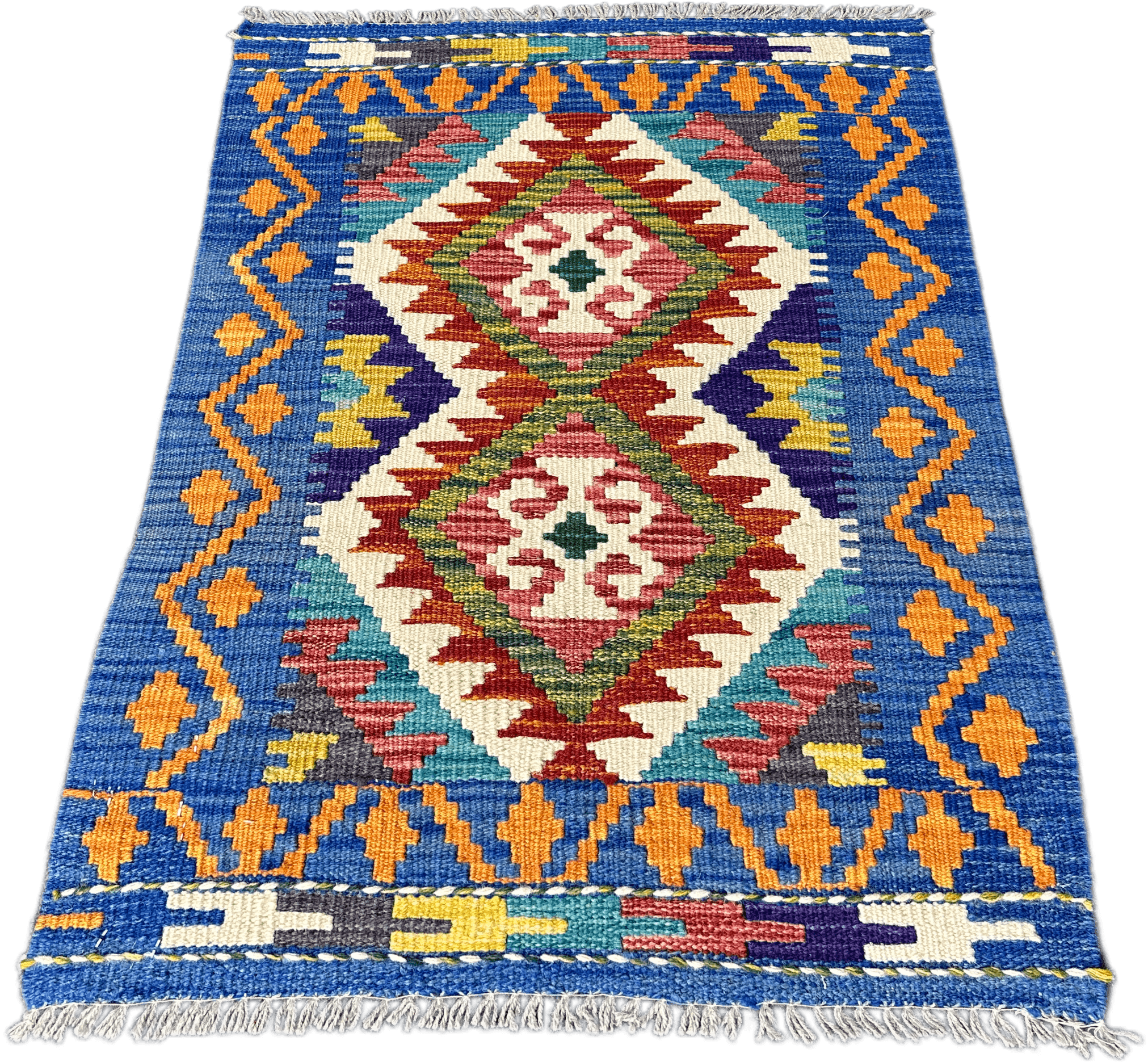 Chobi Kilim Rug - 86 cm x 58 cm