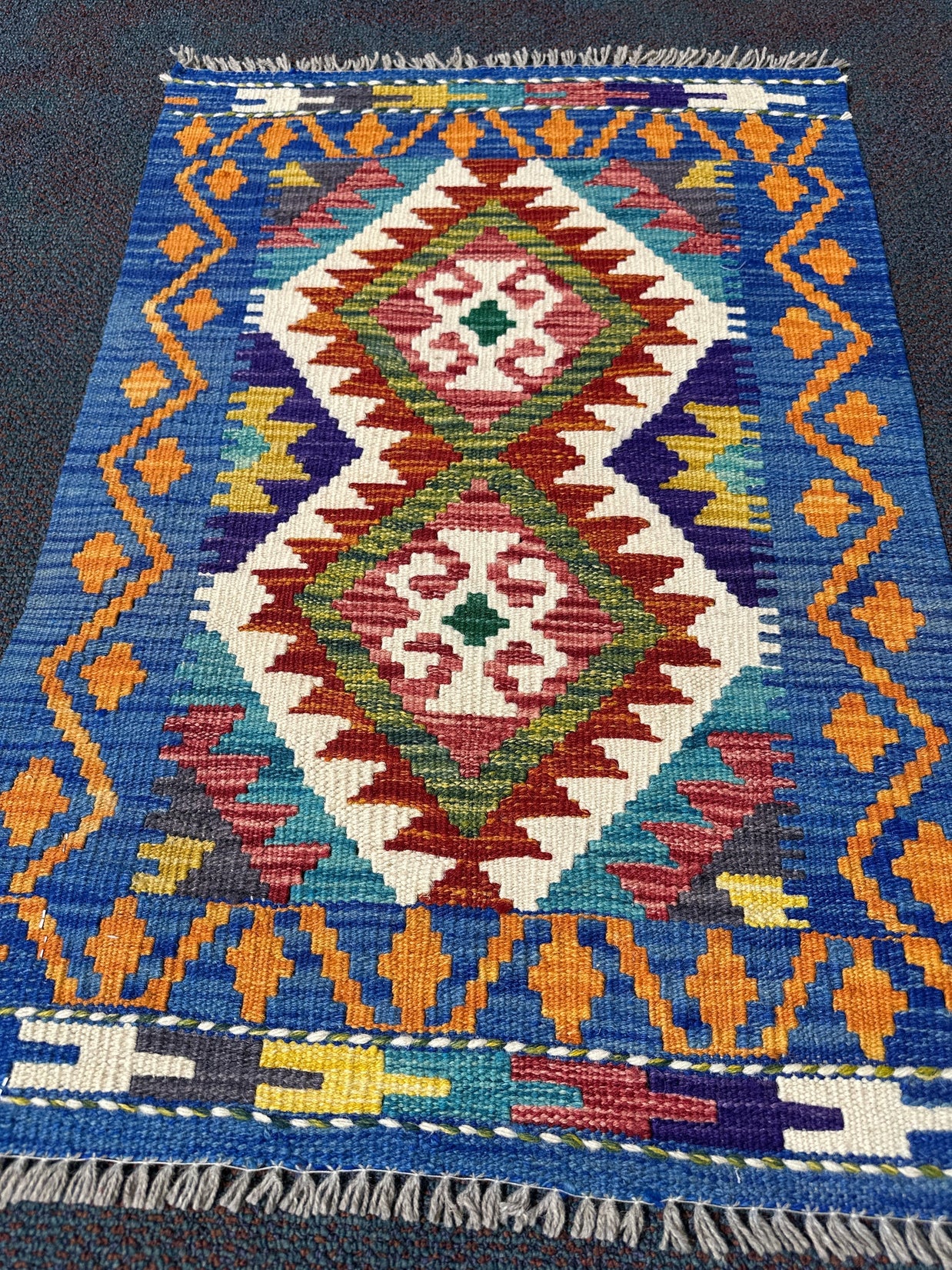 Chobi Kilim Rug - 86 cm x 58 cm