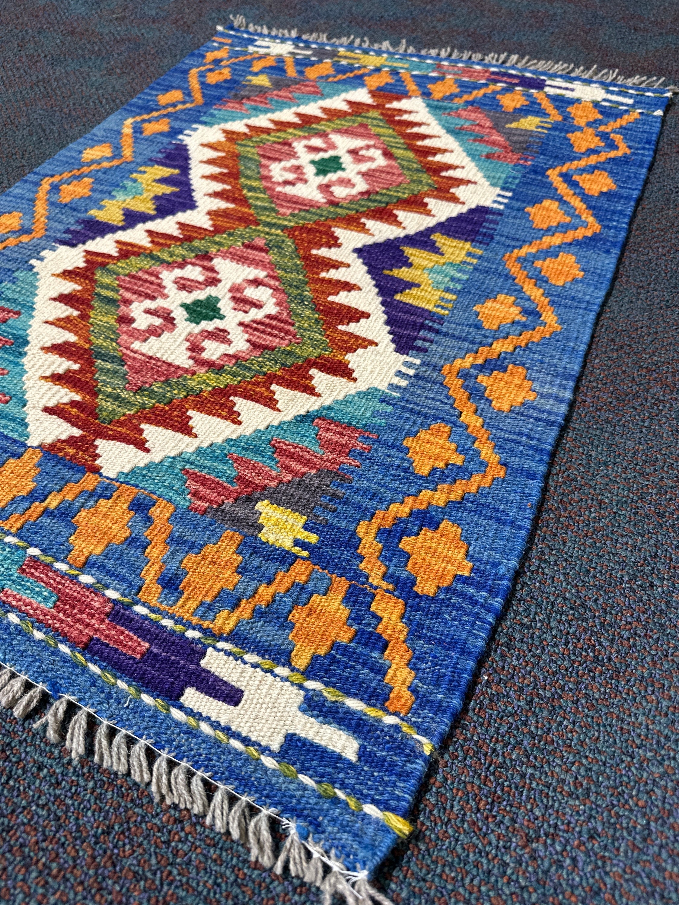Chobi Kilim Rug - 86 cm x 58 cm