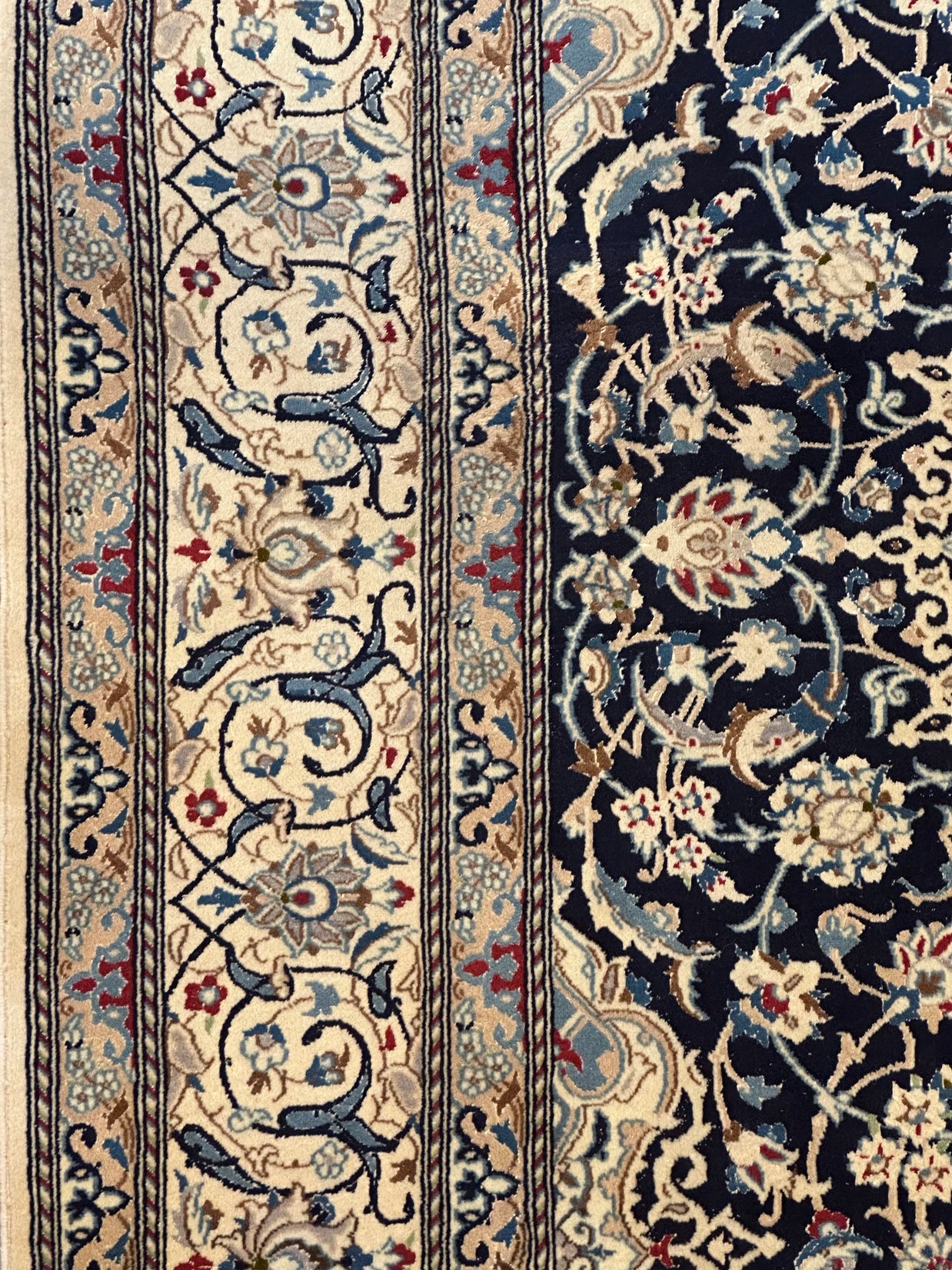 Persian Nain Pure Wool Hand Knotted 305cm X225cm