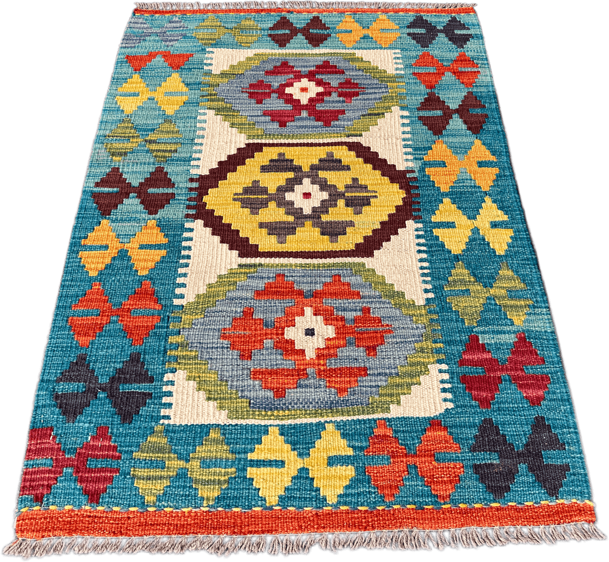 Chobi Kilim Rug - 91 cm x 61 cm