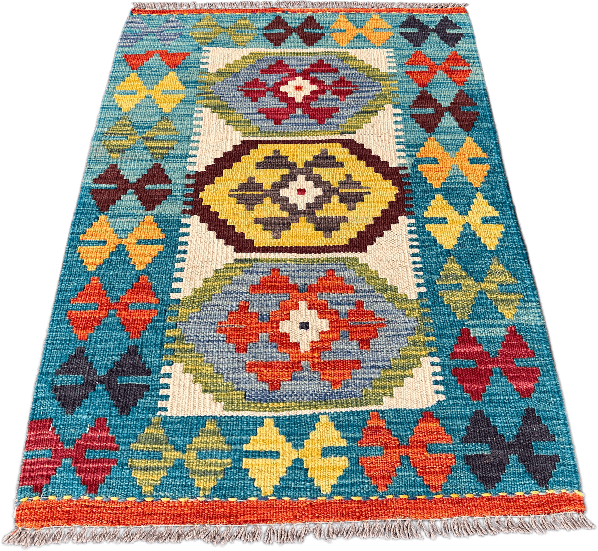 Chobi Kilim Rug - 91 cm x 61 cm