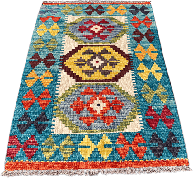Chobi Kilim Rug - 91 cm x 61 cm